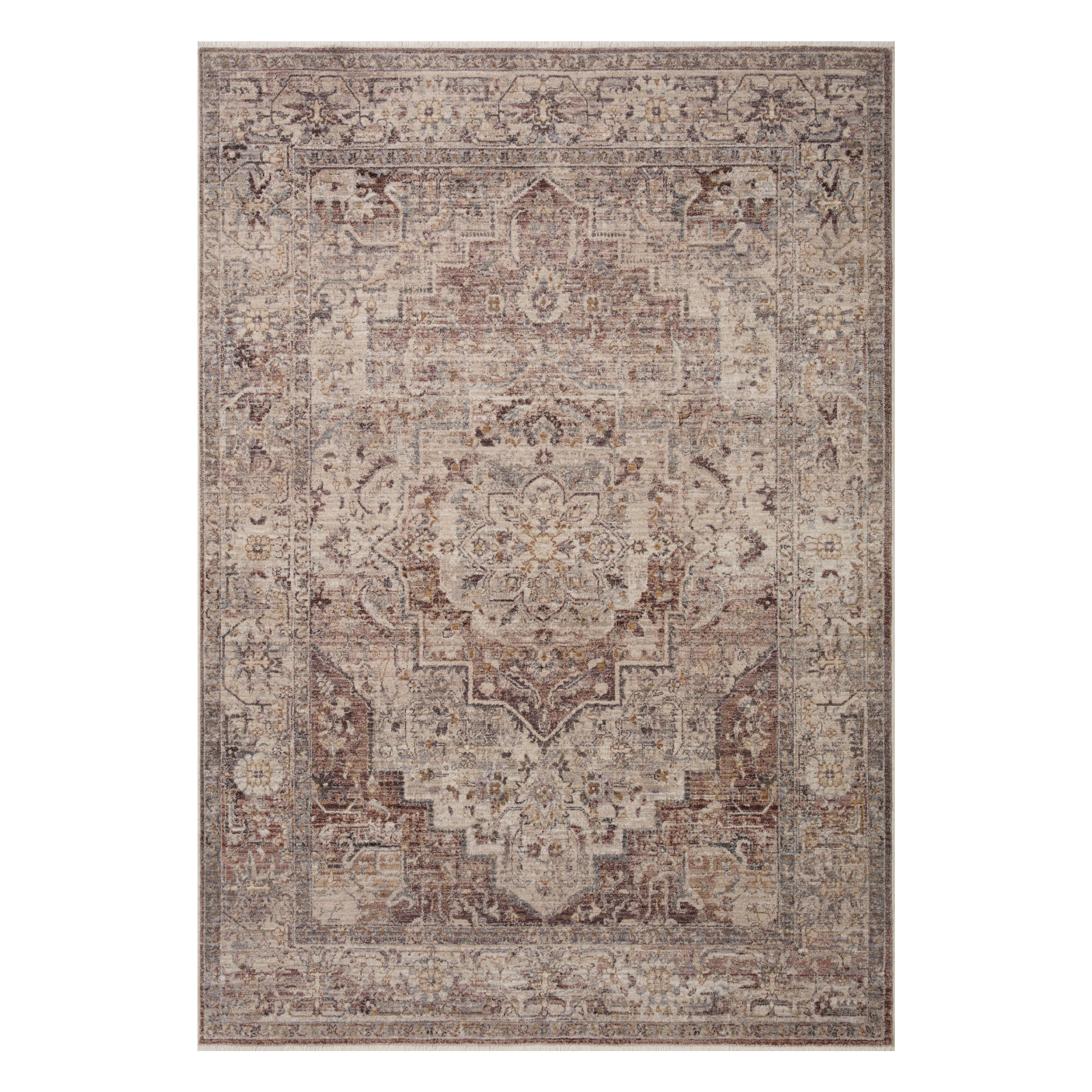 Loloi Lyra Berry / Stone Rug 0-RUGS-patterned Loloi