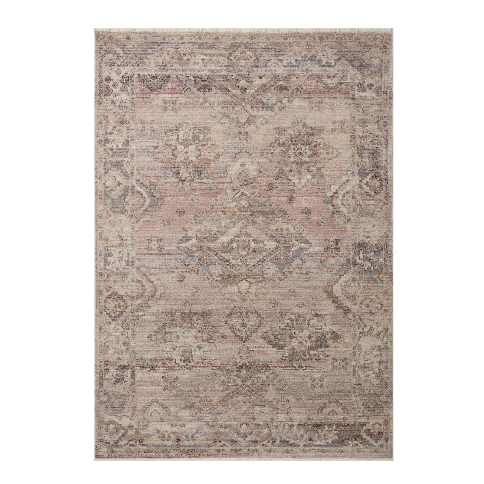 Loloi Lyra Blush / Dove Rug 0-RUGS-patterned Loloi