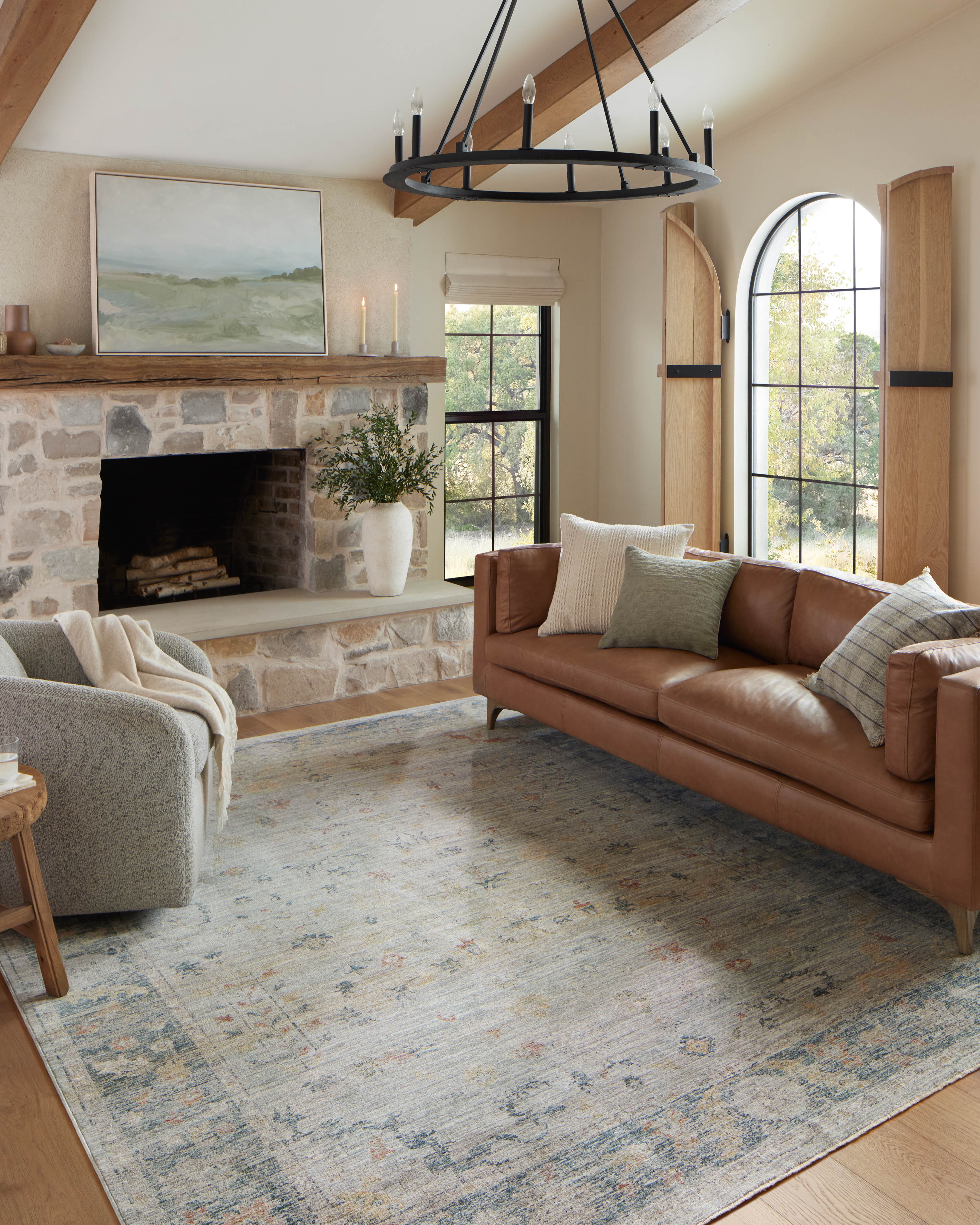 Magnolia Home by Joanna Gaines x Loloi Millie Slate / Multi Rug 0-patterned rugs Loloi