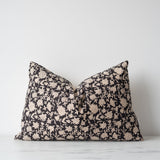 Mica Floral Pillow Cover 00-1 - PILLOWS - block print - neutral Rug & Weave Pillows 16" x 24"
