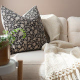 Mica Floral Pillow Cover 00-1 - PILLOWS - block print - neutral Rug & Weave Pillows