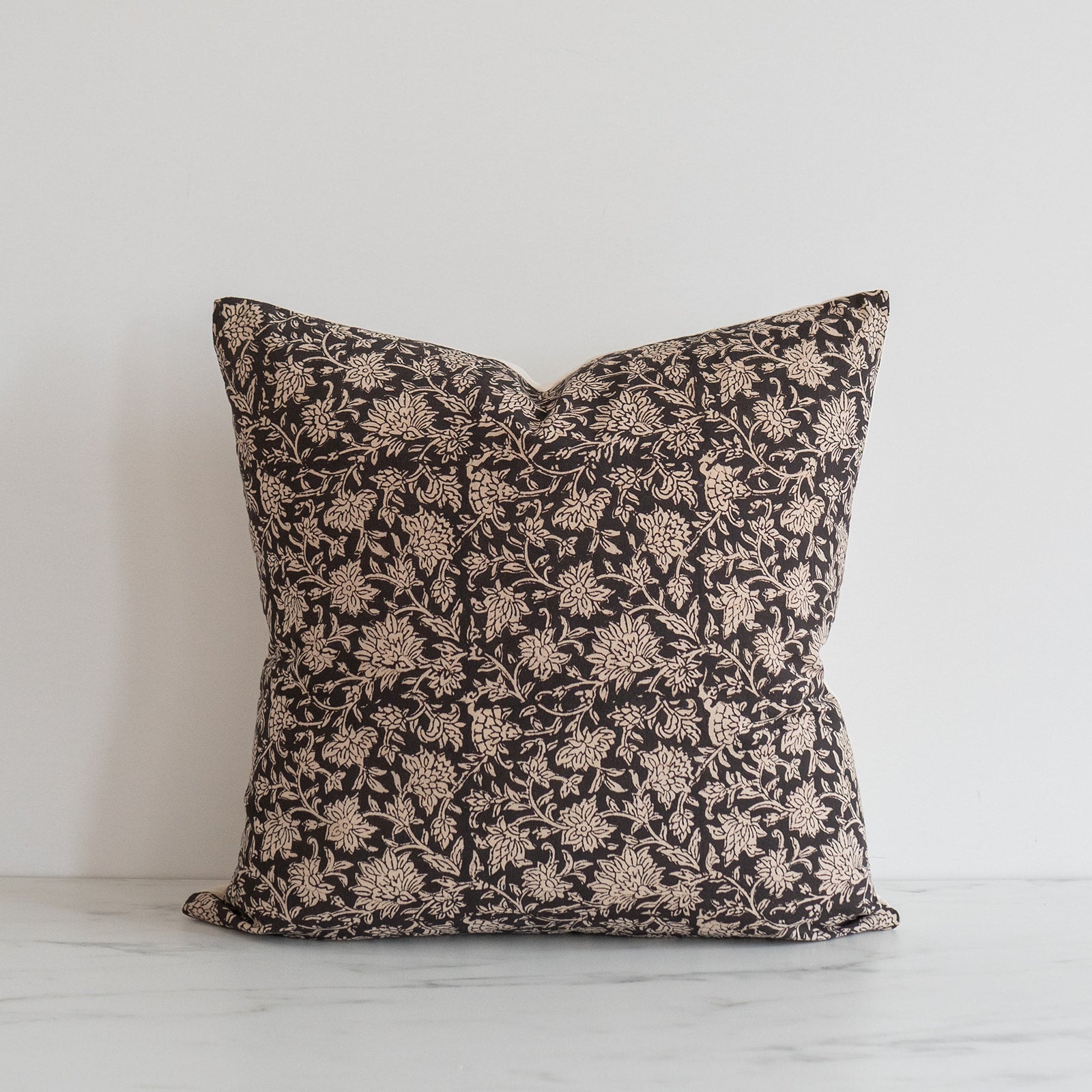 Mica Floral Pillow Cover 00-1 - PILLOWS - block print - neutral Rug & Weave Pillows