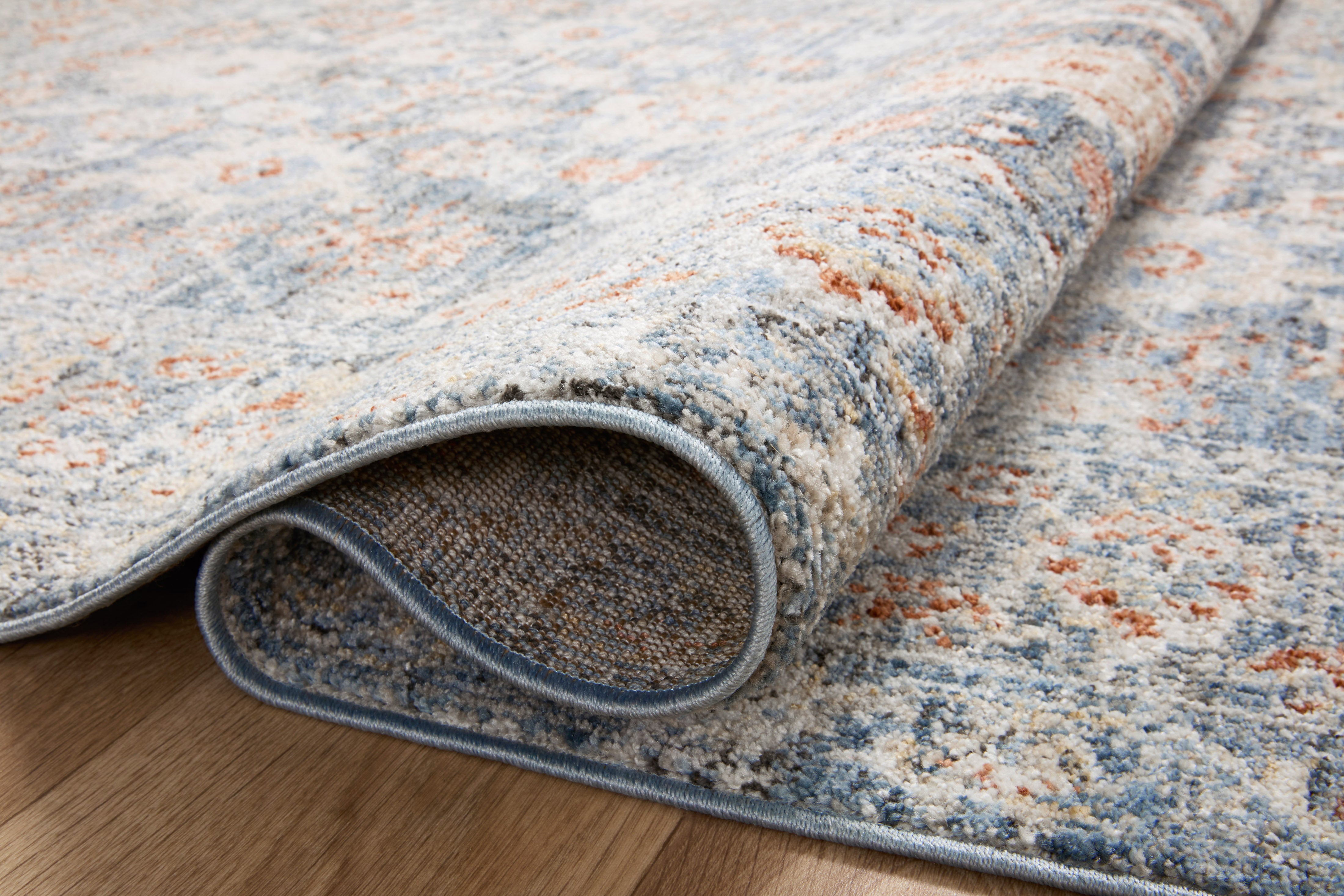 Loloi Odette Sky / Rust Rug 0-RUGS-patterned Loloi