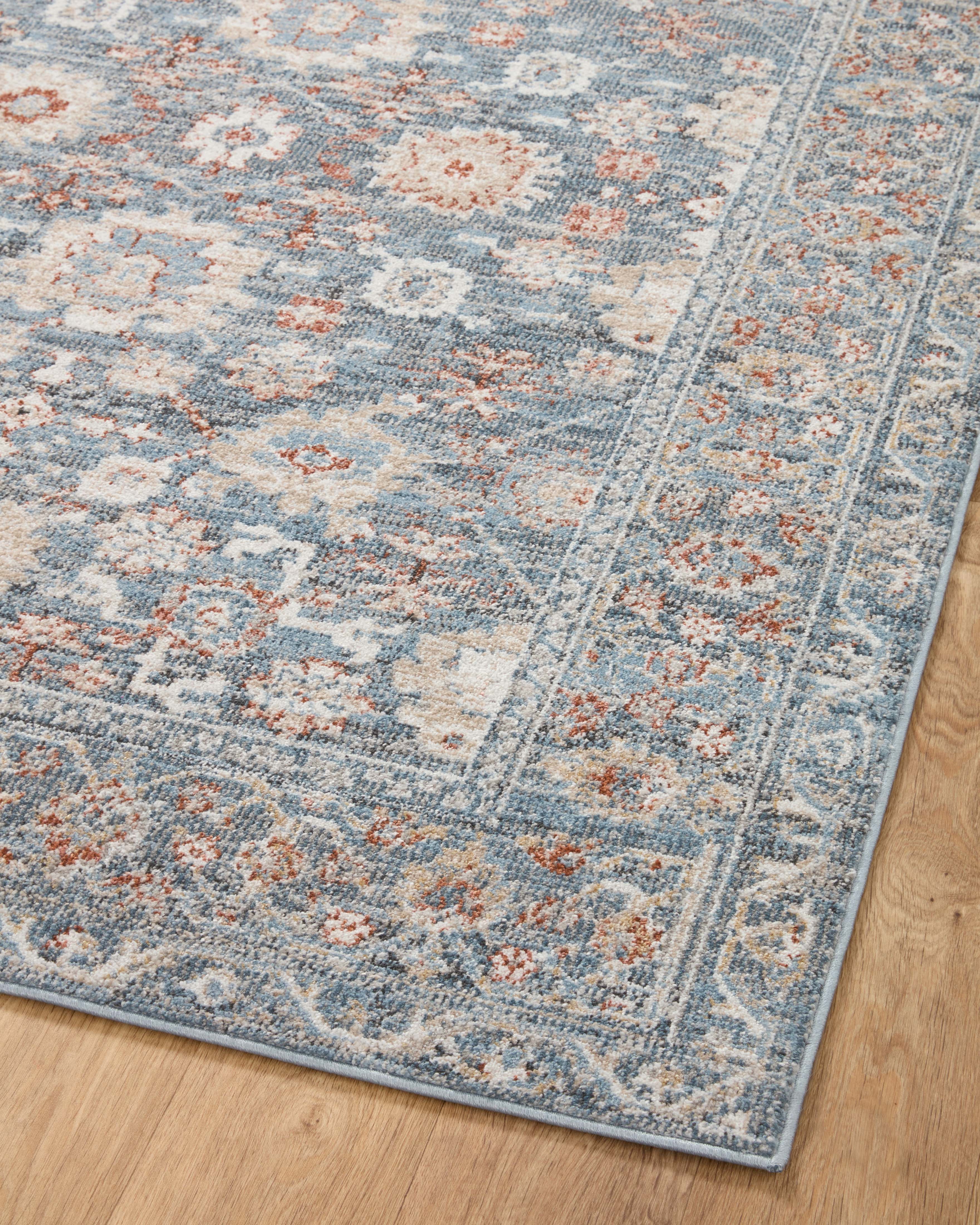 Loloi Odette Sky / Rust Rug 0-RUGS-patterned Loloi