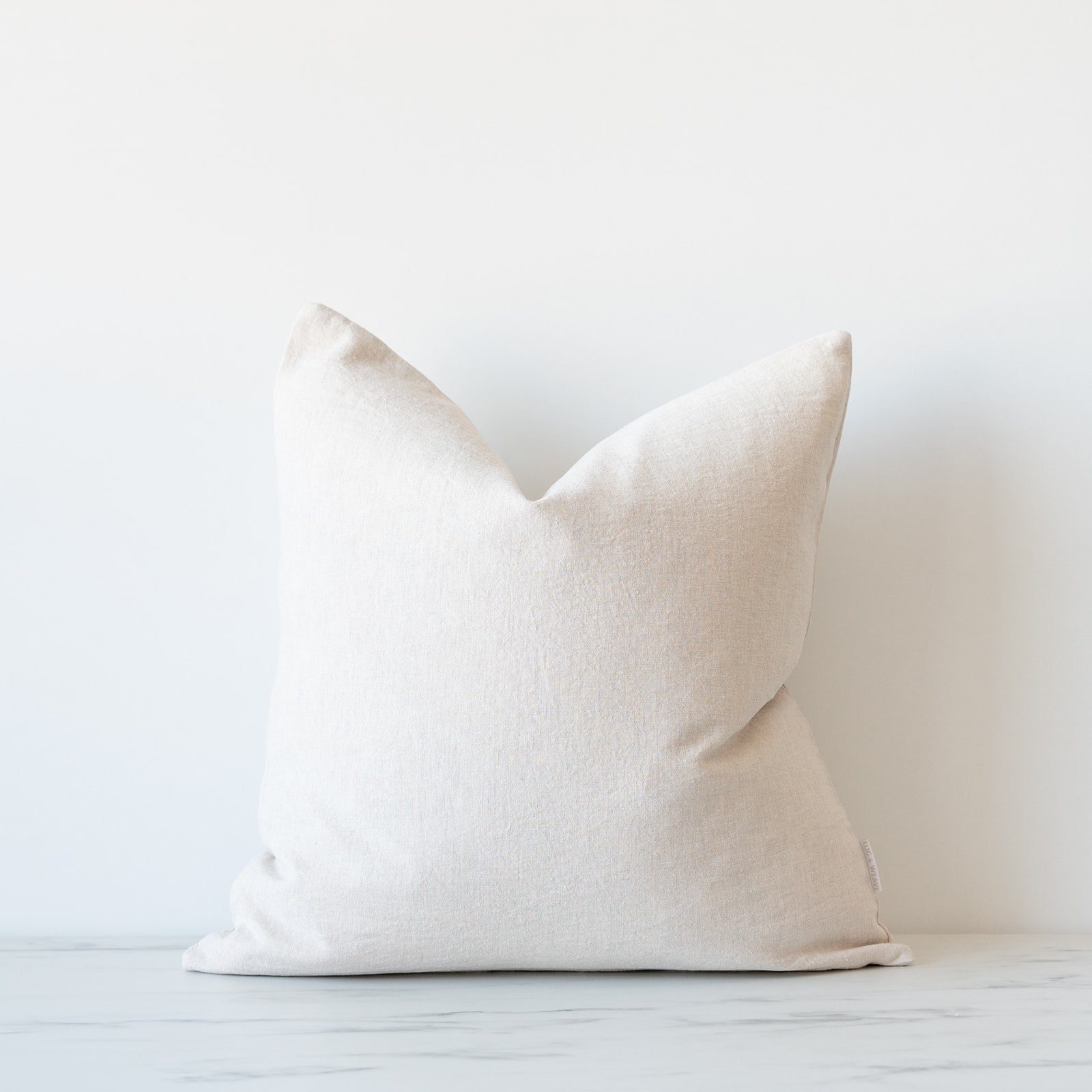 PRE ORDER - Oatmeal Linen Pillow Cover 1 - PILLOWS - linen - neutral Rug & Weave Pillows 22" x 22"