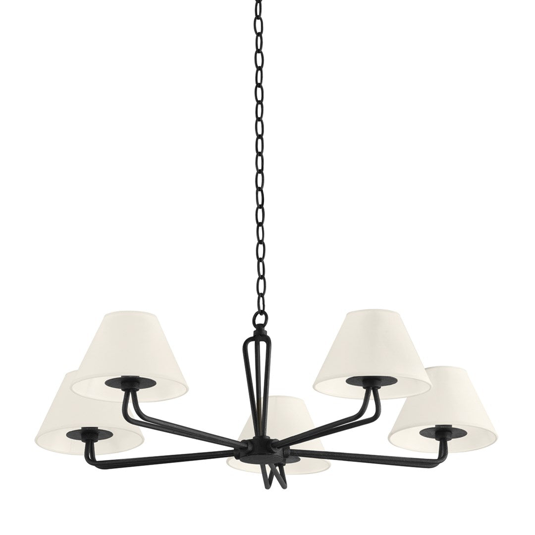 Ozias Chandelier LIGHTING - chandelier Hudson Valley Lighting Black Iron - 5 Shade