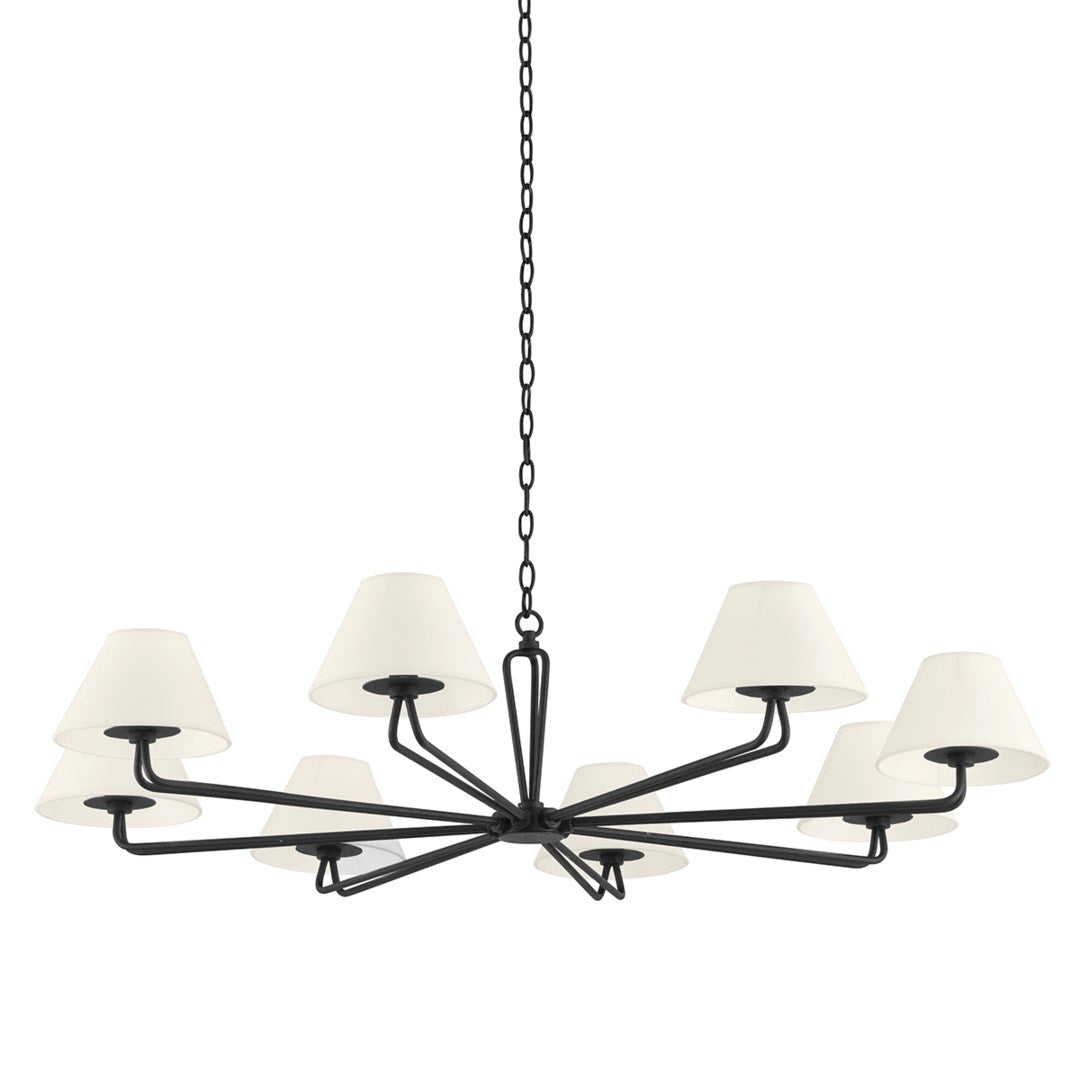 Ozias Chandelier LIGHTING - chandelier Hudson Valley Lighting Black Iron - 8 Shade