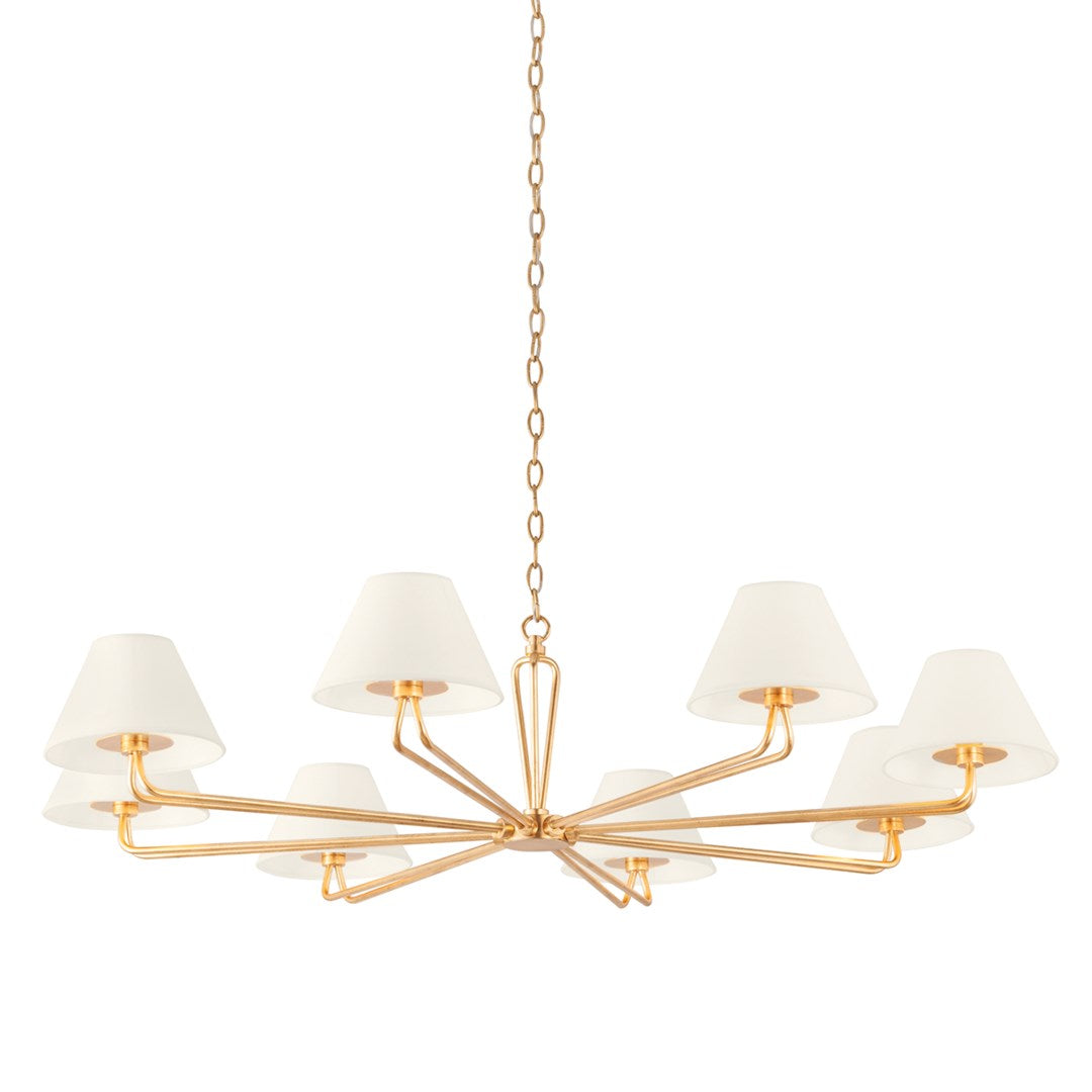 Ozias Chandelier LIGHTING - chandelier Hudson Valley Lighting Gold Leaf - 8 Shade