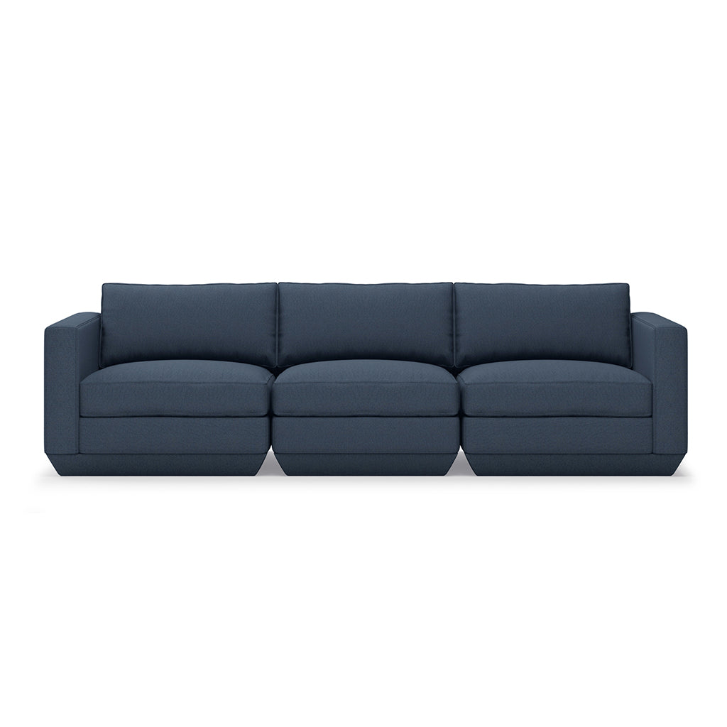 Gus* Modern Podium Three Piece 102" Sofa 8 - d - FURNITURE - modular - podium Gus Hanson Navy