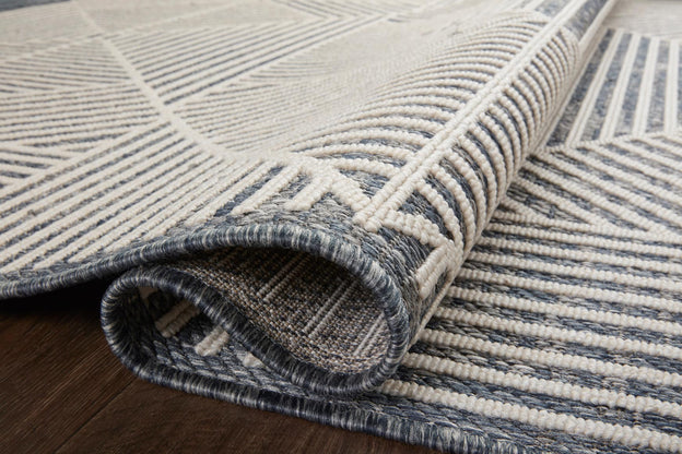 Loloi Rainier Denim / Ivory Outdoor Rug 5-Rugs - indoor/outdoor Loloi