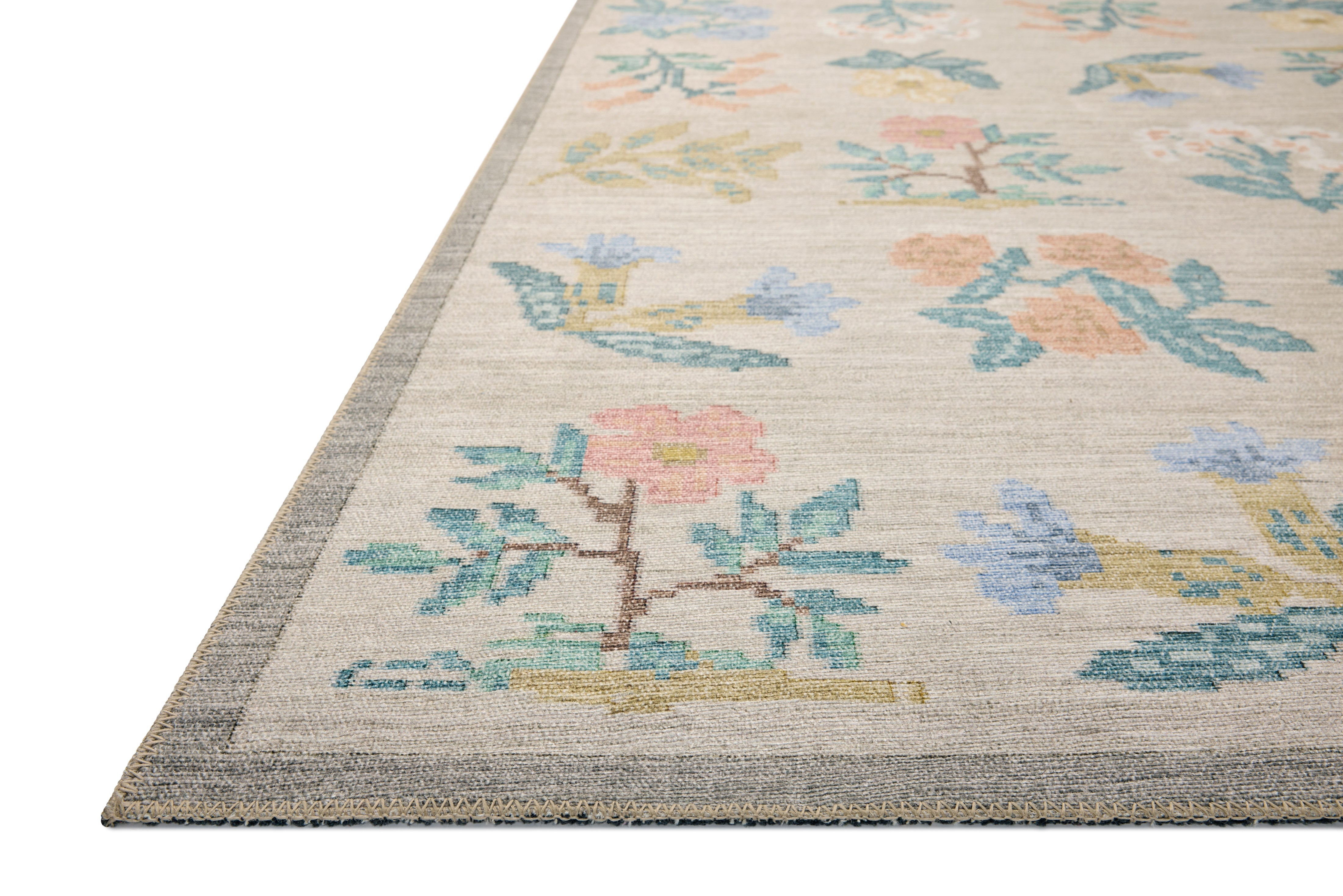 Rifle Paper Co. x Loloi Rosa Hawthorne Cream Rug 0-RUGS-patterned Loloi
