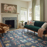 Rifle Paper Co. x Loloi Rosa Hawthorne Navy Rug 0-RUGS-patterned Loloi