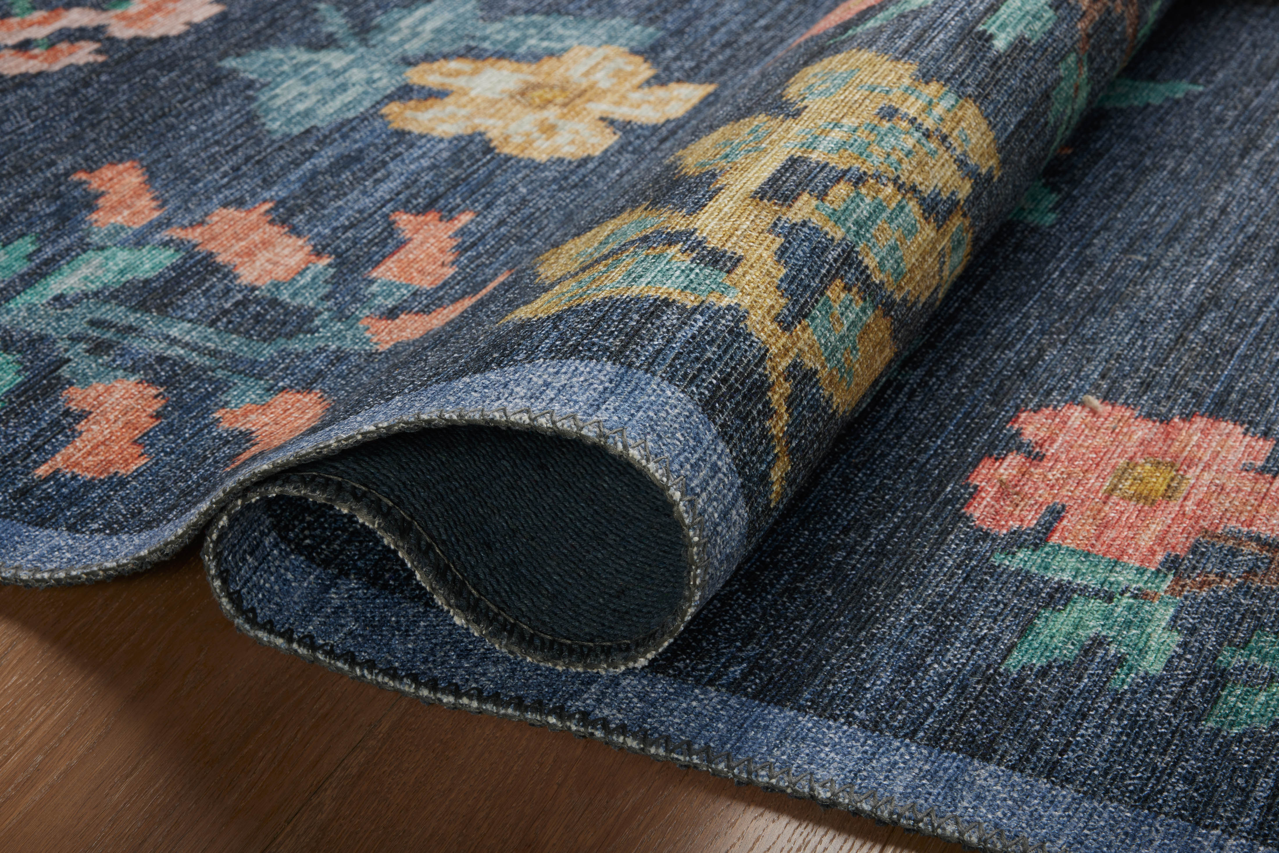 Rifle Paper Co. x Loloi Rosa Hawthorne Navy Rug 0-RUGS-patterned Loloi