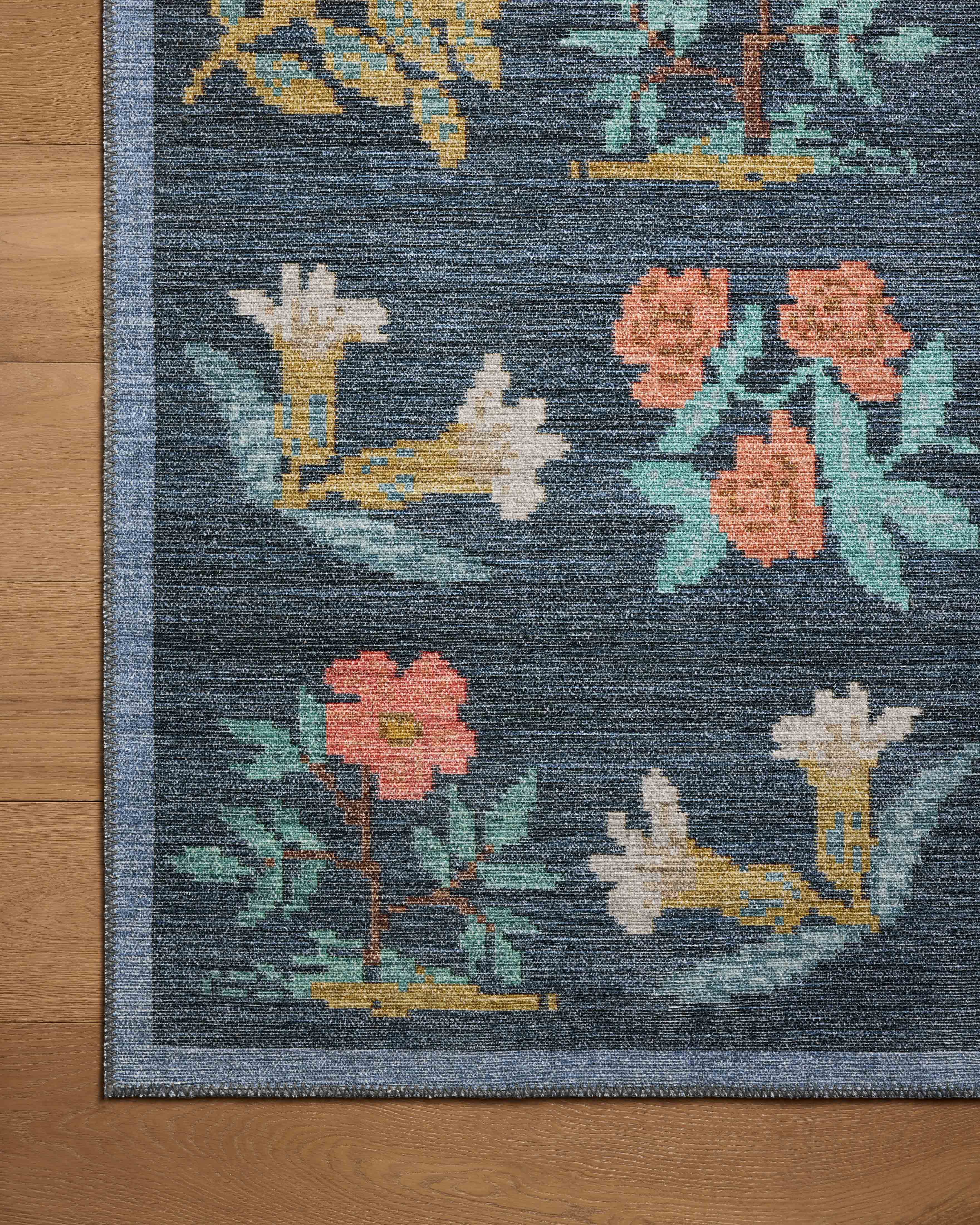 Rifle Paper Co. x Loloi Rosa Hawthorne Navy Rug 0-RUGS-patterned Loloi