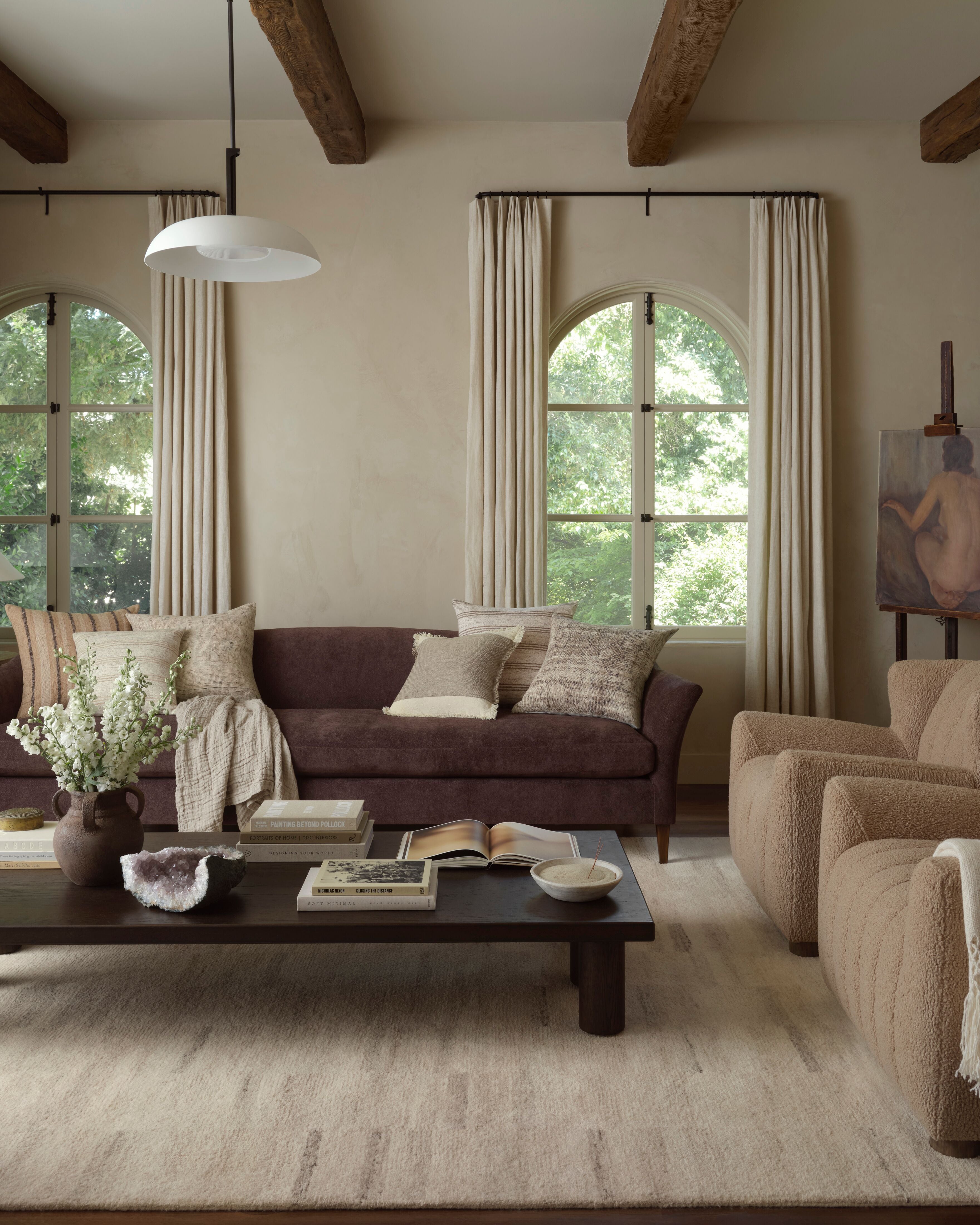 Amber Lewis x Loloi Rocky Natural / Fog Rug 1-natural fibre rugs Loloi