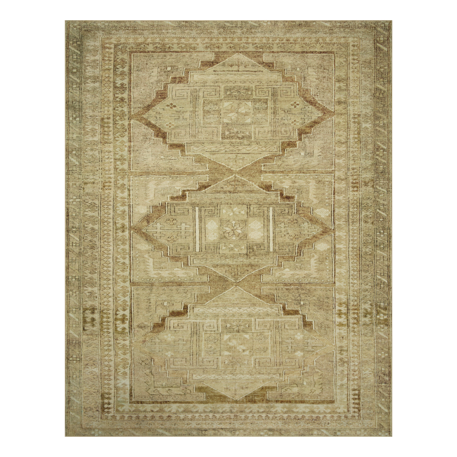 OVERSTOCK - Loloi Sinclair Khaki / Tobacco Rug - 7'6" x 9'6" IN STORE - Sale Rugs Loloi