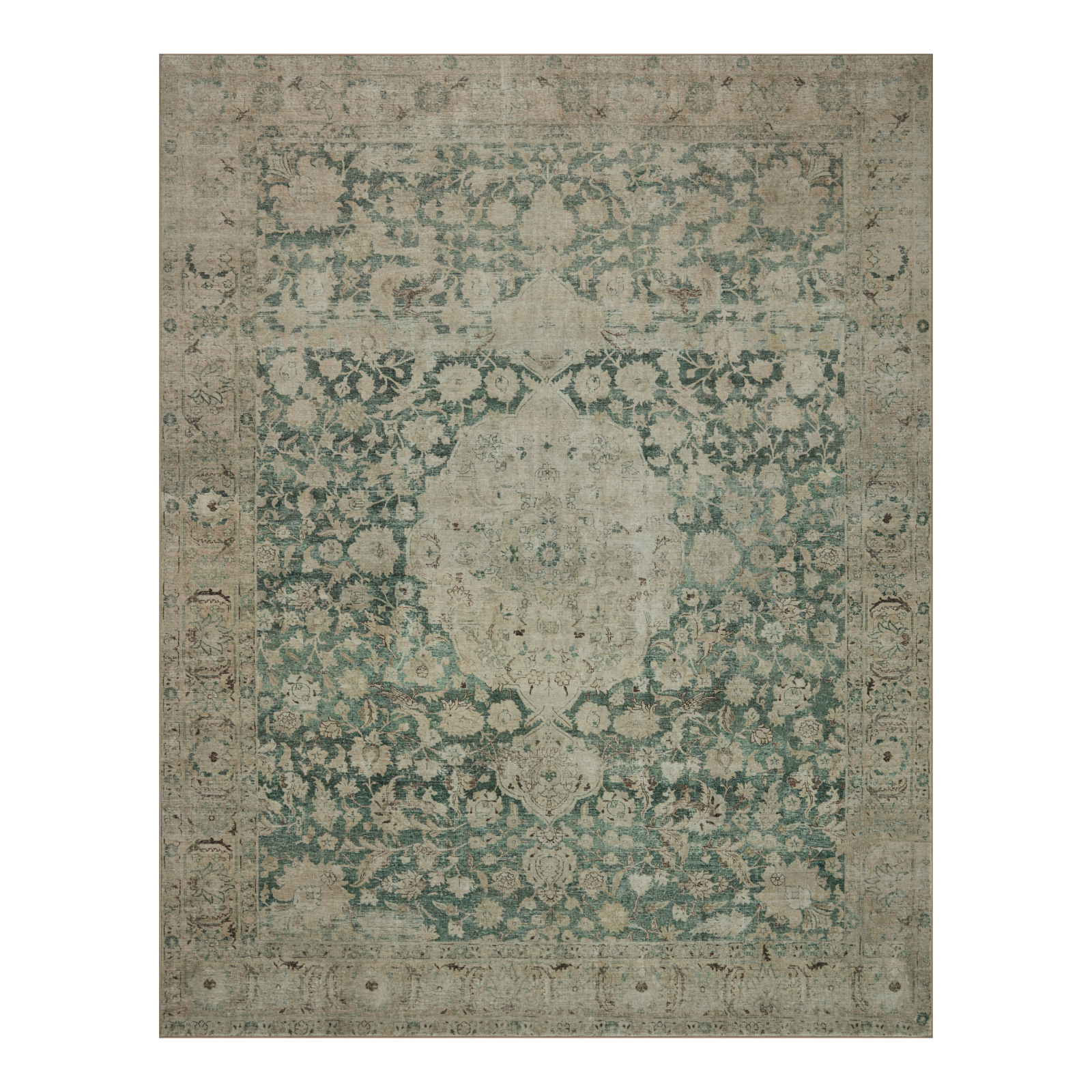 Magnolia Home by Joanna Gaines x Loloi Sinclair Jade / Sand Rug 0-RUGS-patterned Loloi