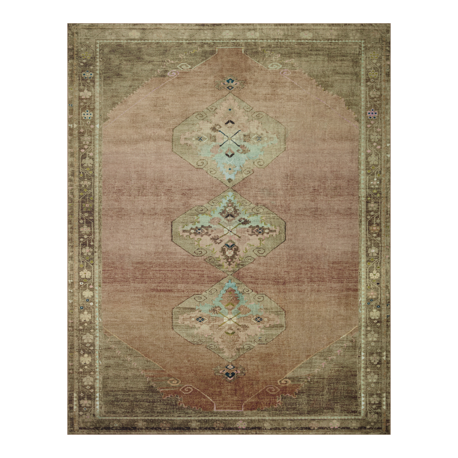 Magnolia Home by Joanna Gaines x Loloi Sinclair Clay / Tobacco Rug 0-RUGS-patterned Loloi