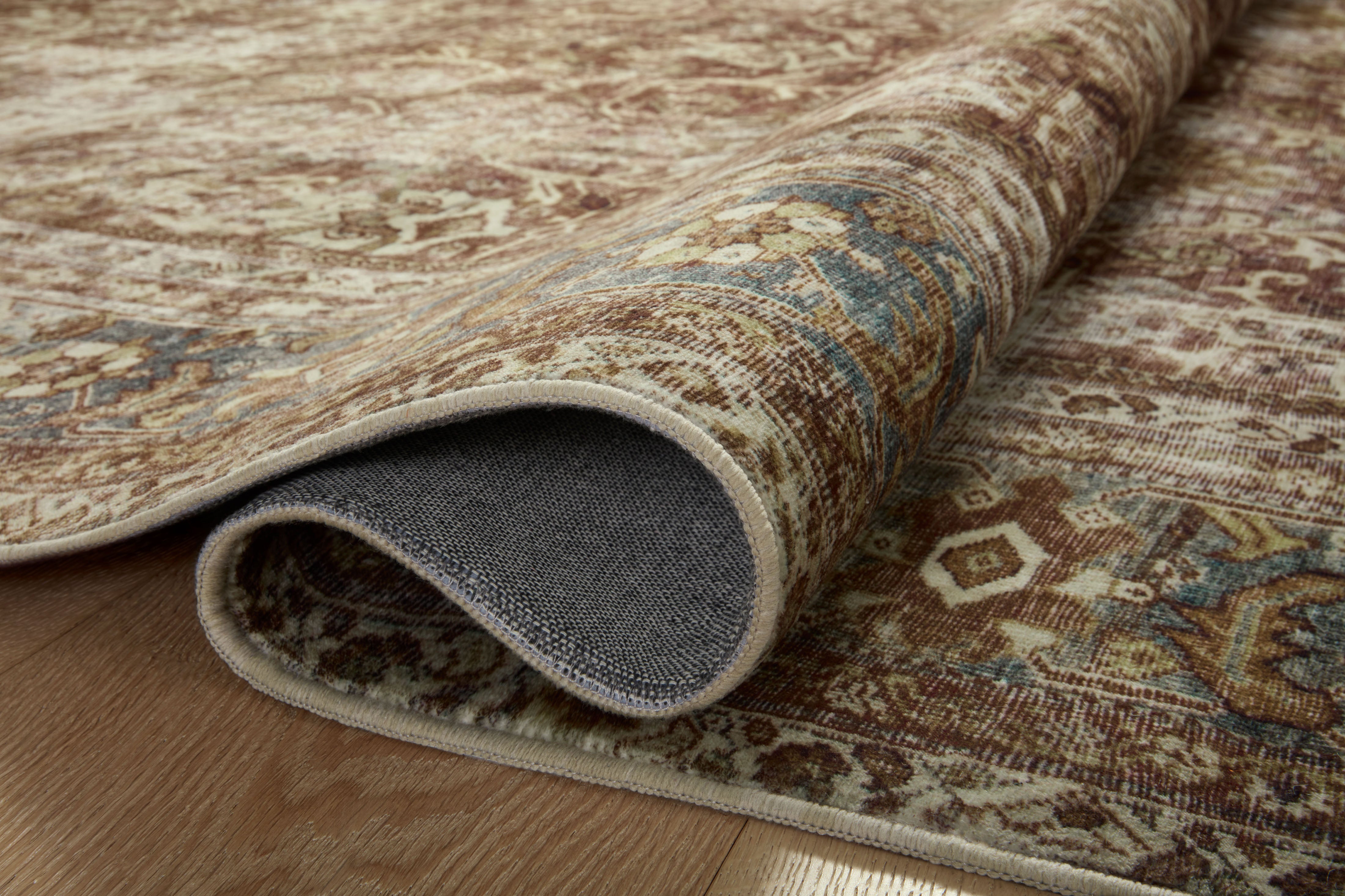 Magnolia Home by Joanna Gaines x Loloi Sinclair Rust / Lagoon Rug 0-RUGS-patterned Loloi