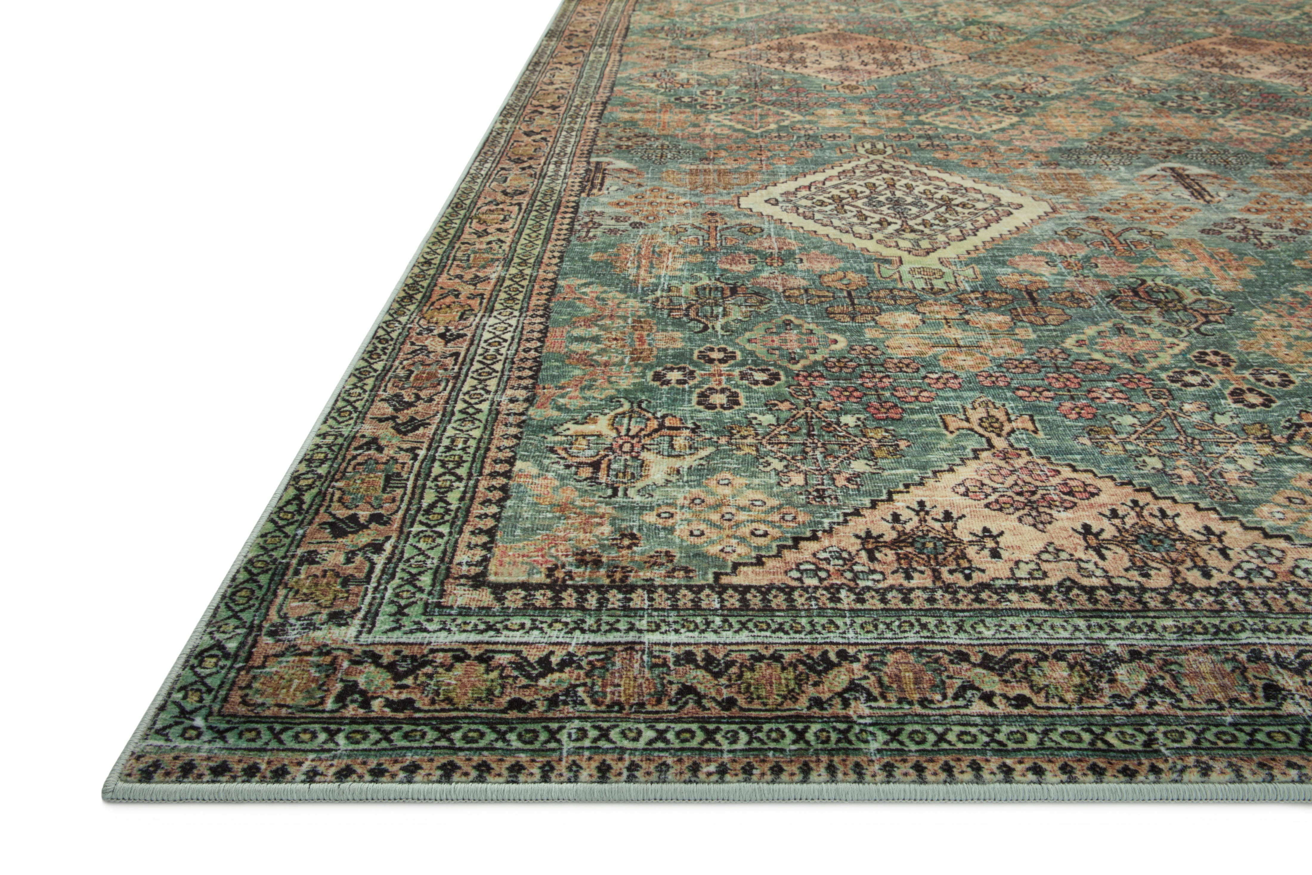 Magnolia Home by Joanna Gaines x Loloi Sinclair Turquoise / Multi Rug 1 - RUGS - patterned Loloi