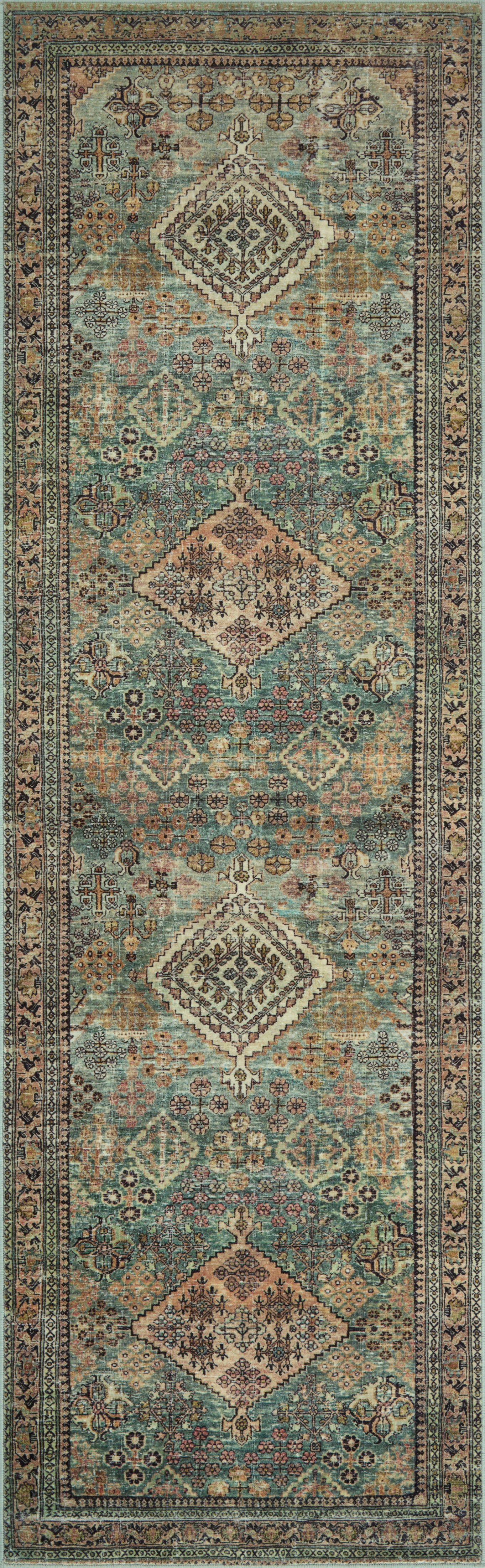 Magnolia Home by Joanna Gaines x Loloi Sinclair Turquoise / Multi Rug 1 - RUGS - patterned Loloi