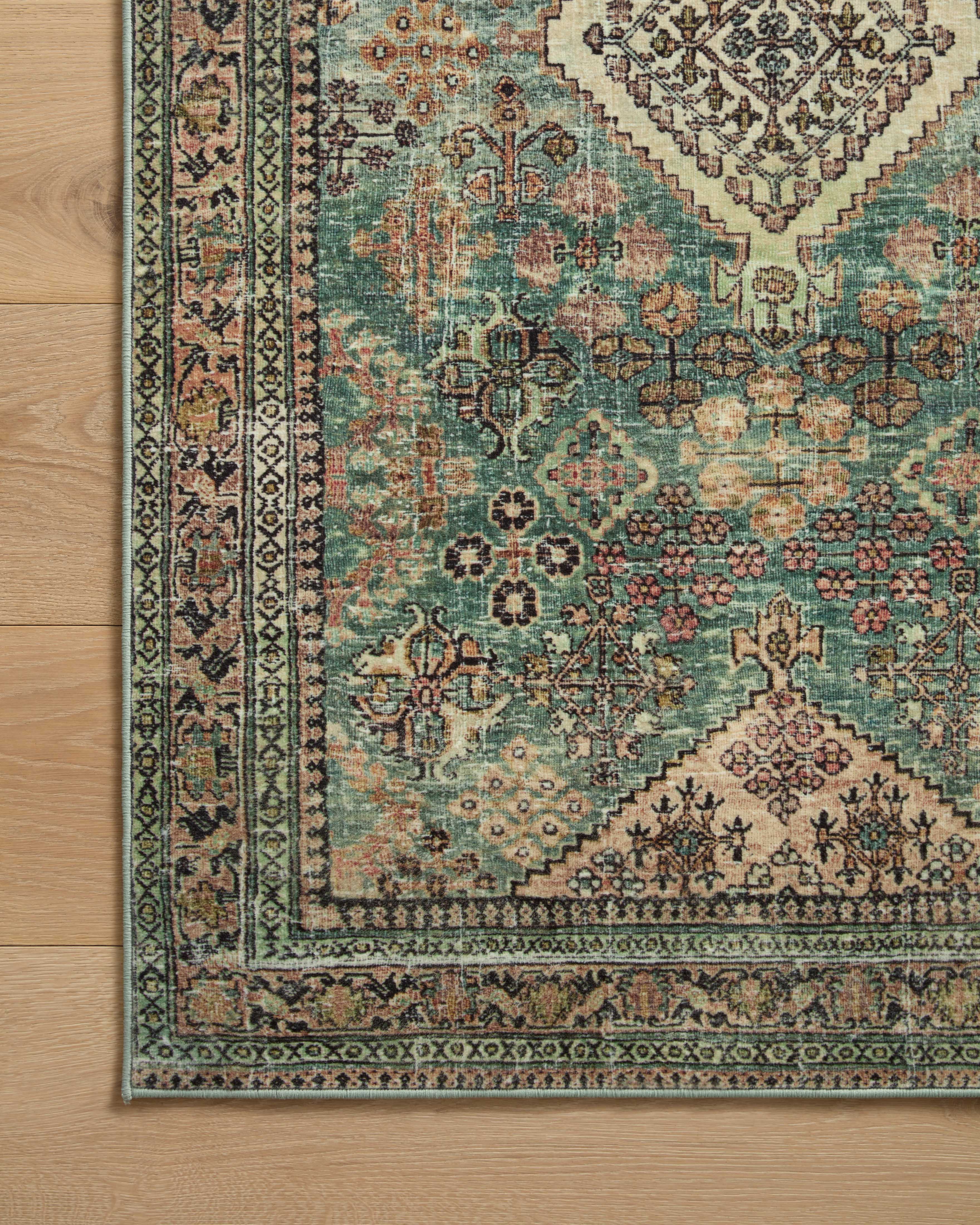 Magnolia Home by Joanna Gaines x Loloi Sinclair Turquoise / Multi Rug 1 - RUGS - patterned Loloi