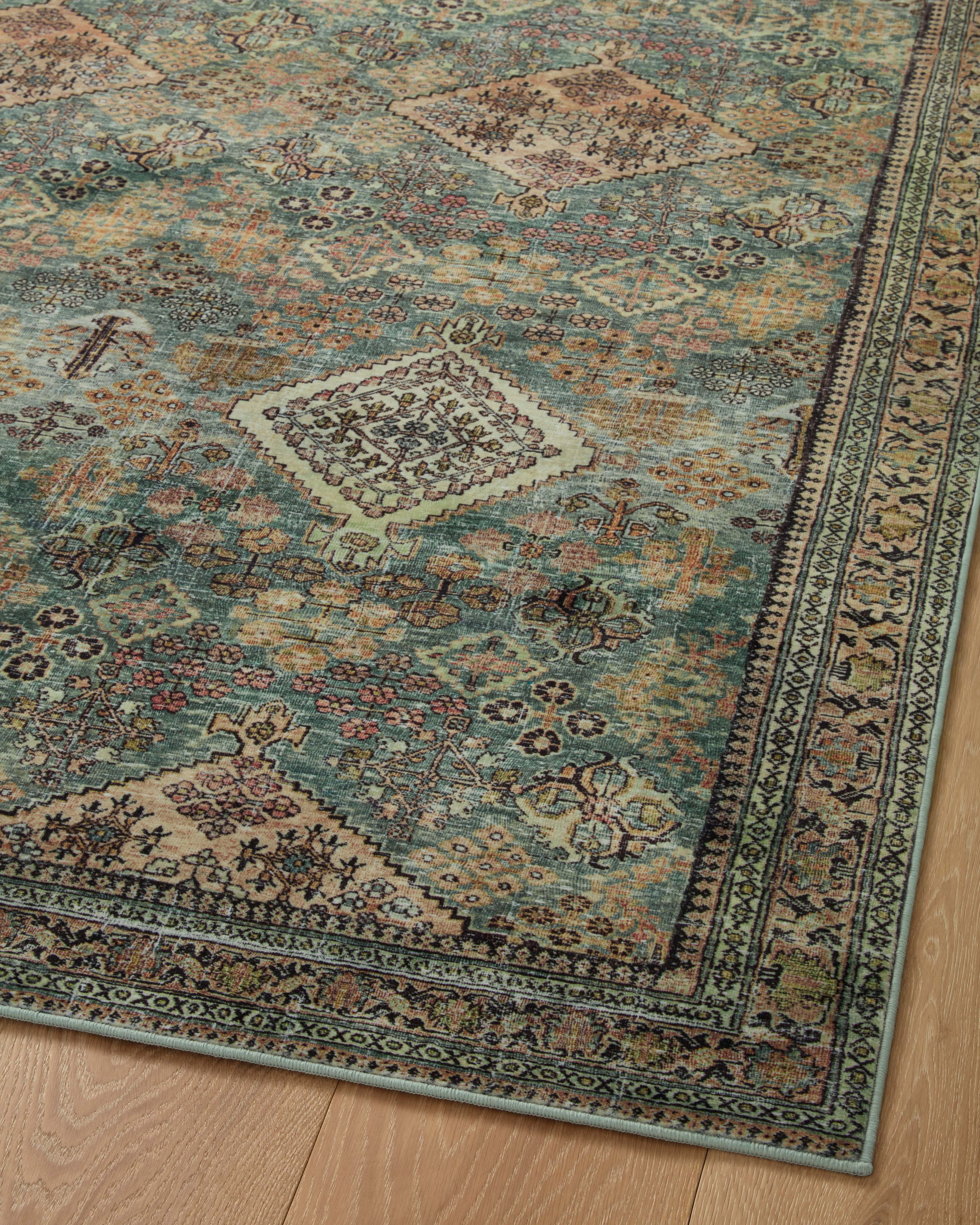 Magnolia Home by Joanna Gaines x Loloi Sinclair Turquoise / Multi Rug 1 - RUGS - patterned Loloi
