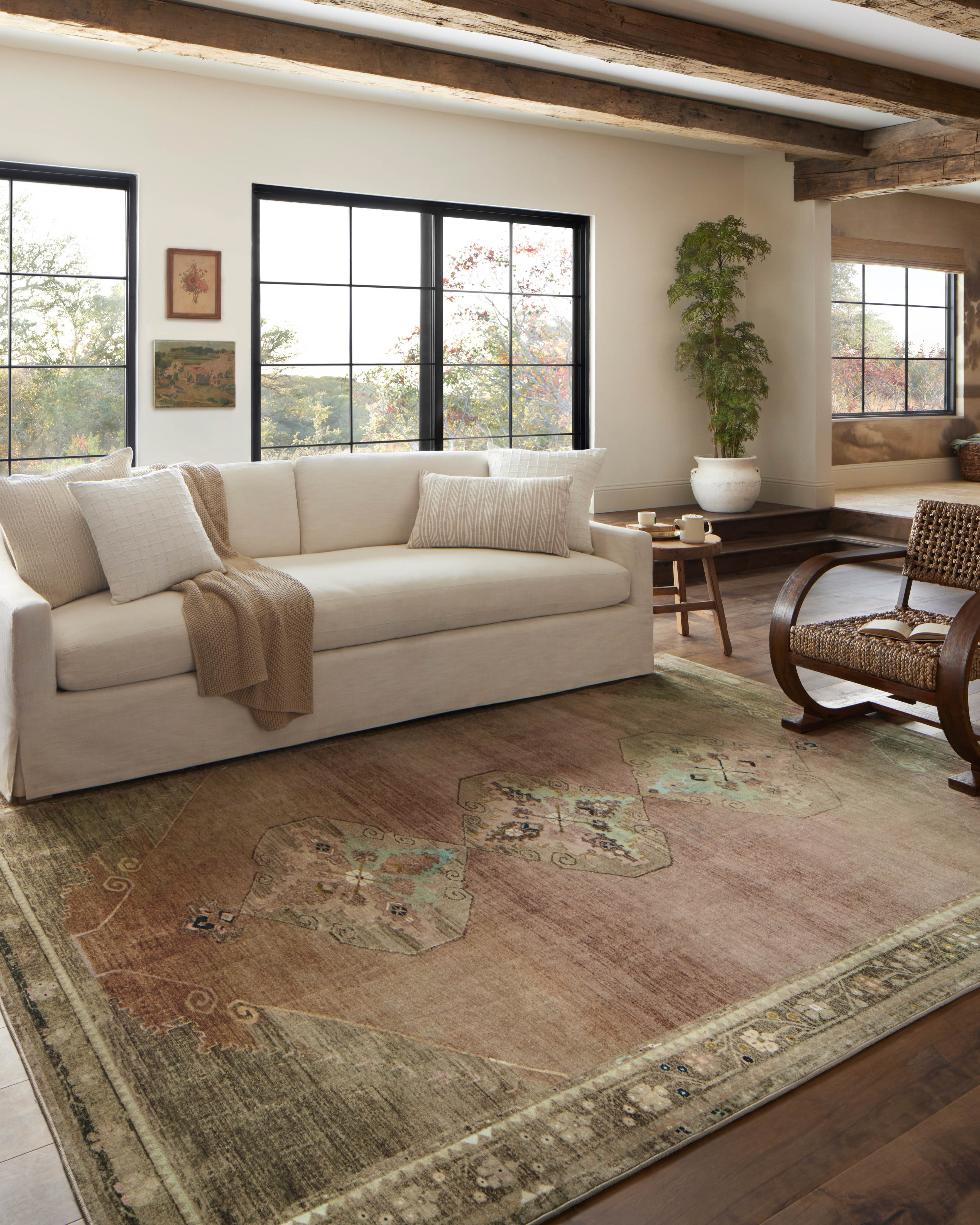 Magnolia Home by Joanna Gaines x Loloi Sinclair Clay / Tobacco Rug 0-RUGS-patterned Loloi