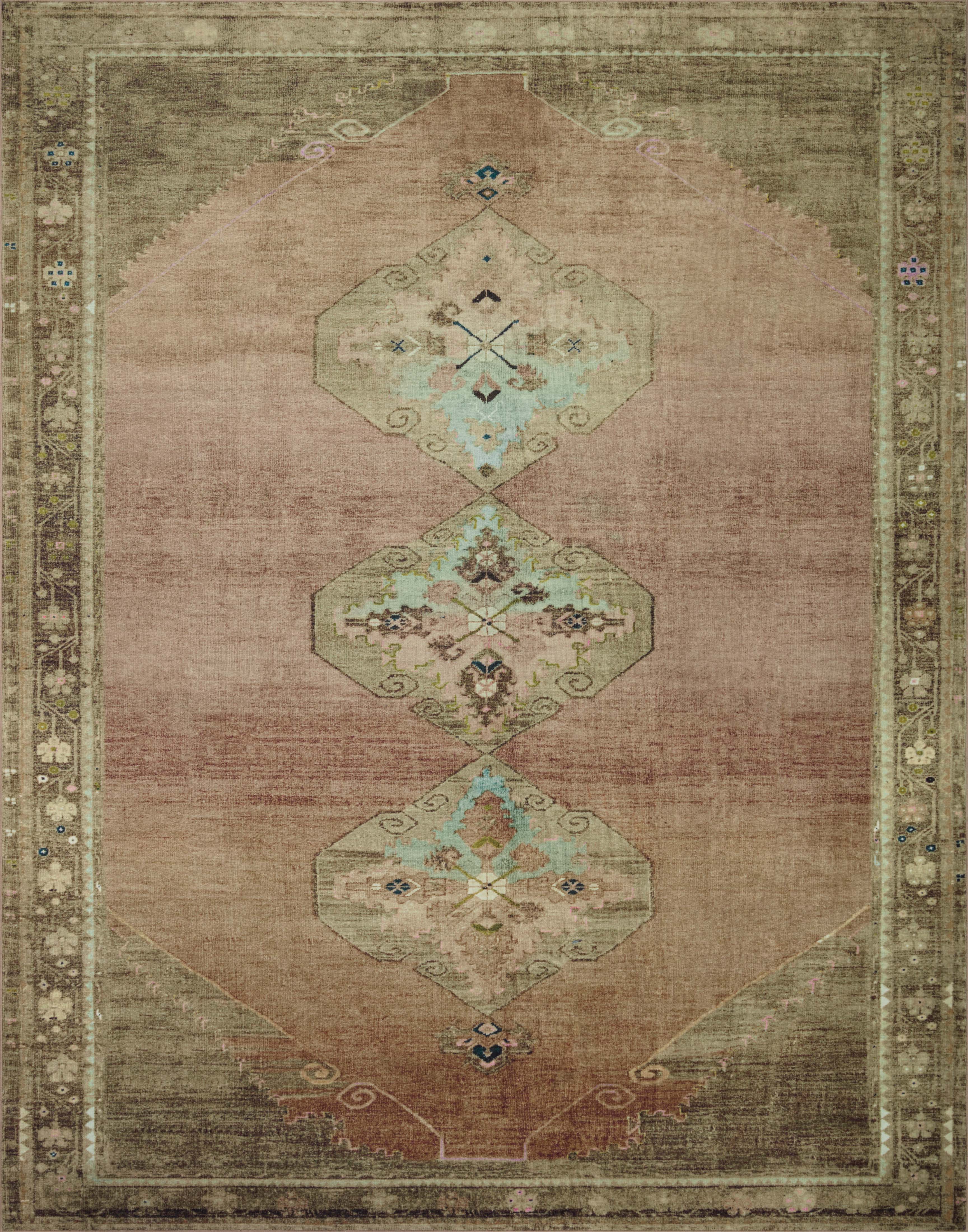 Magnolia Home by Joanna Gaines x Loloi Sinclair Clay / Tobacco Rug 0-RUGS-patterned Loloi