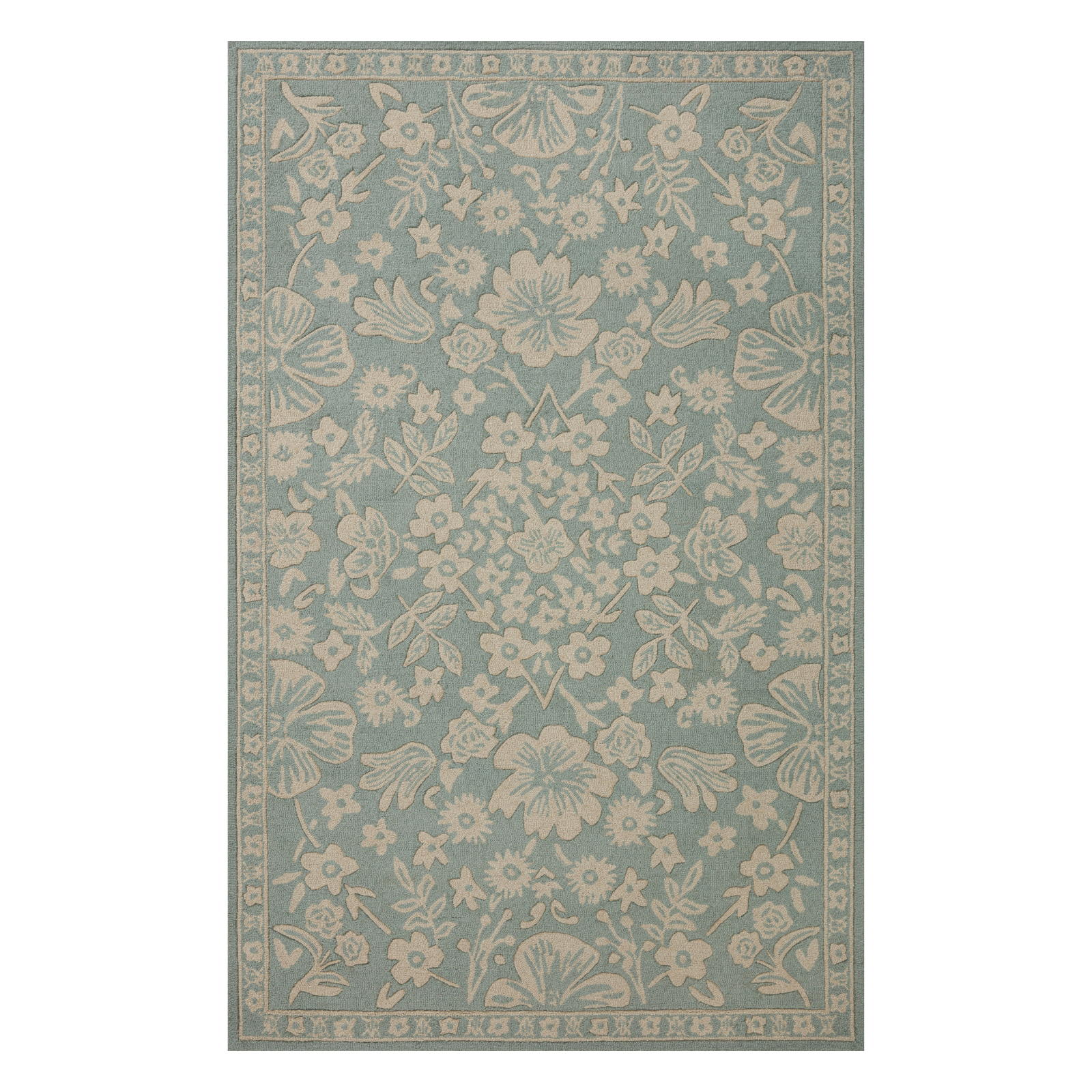 Rifle Paper Co. x Loloi Arboretum Jade Rug 1-RUGS-wool rugs Loloi