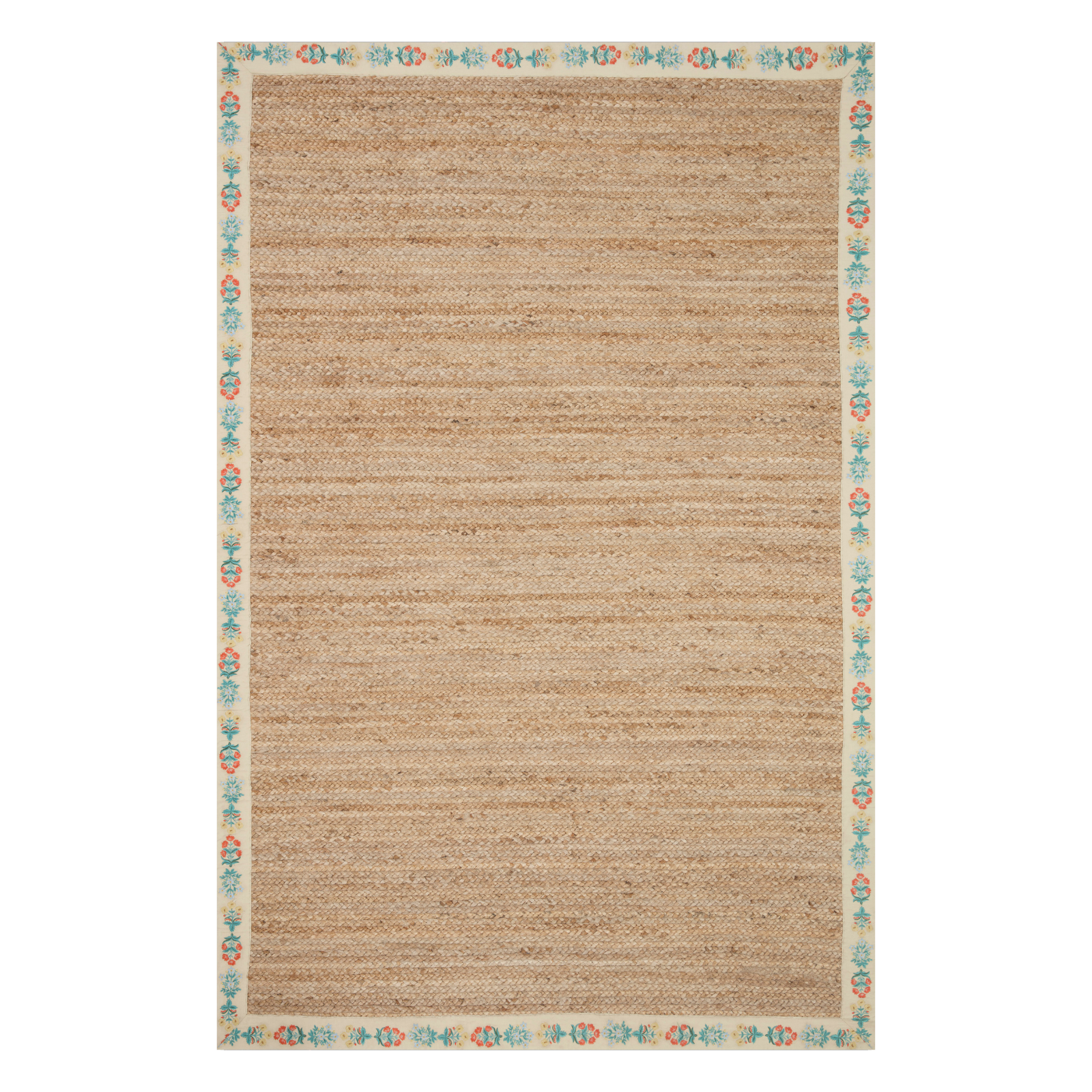 Rifle Paper Co. x Loloi Costa Natural / Cream Rug 1-RUGS-patterned Loloi