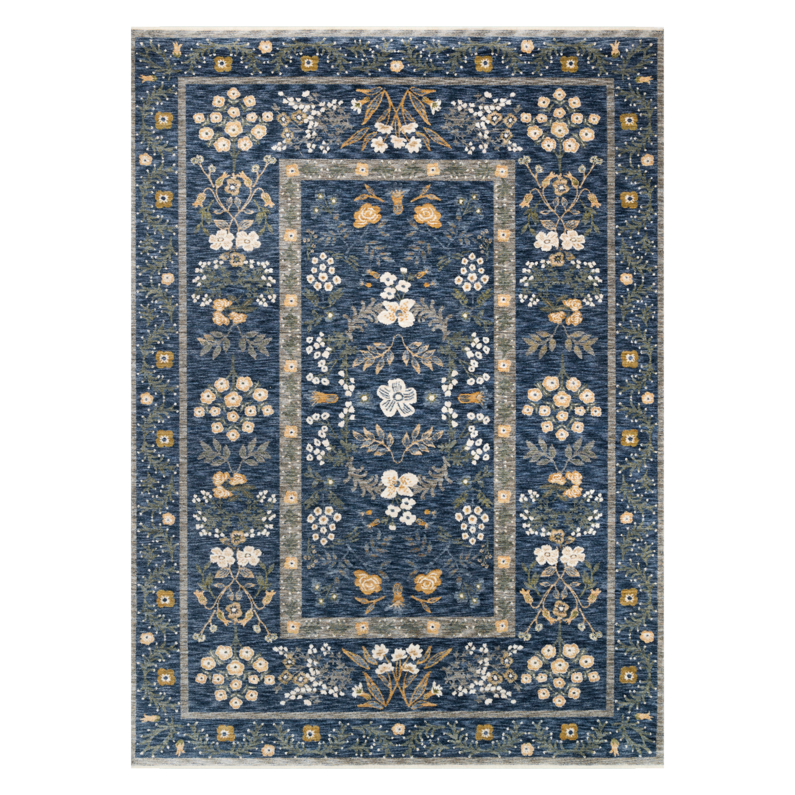 Rifle Paper Co. x Loloi Kismet Arabesque / Navy Rug 0-RUGS-patterned Loloi