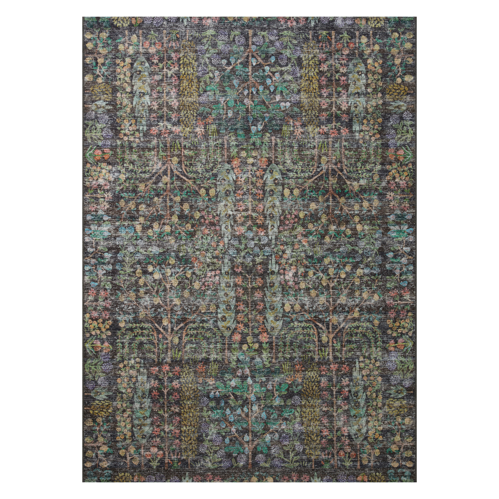 Rifle Paper Co. x Loloi Maison Charcoal Rug 1-RUGS - patterned Loloi