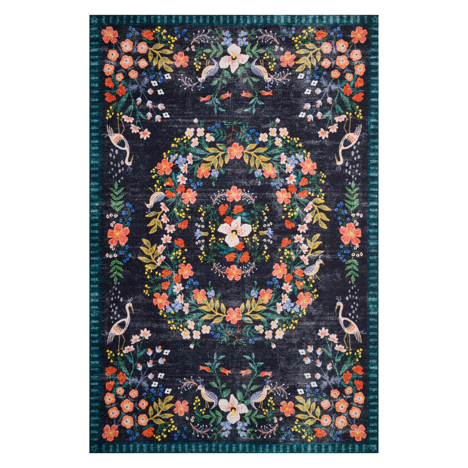 Rifle Paper Co. x Loloi Palais Black / Multi Rug 2-patterned rugs Loloi