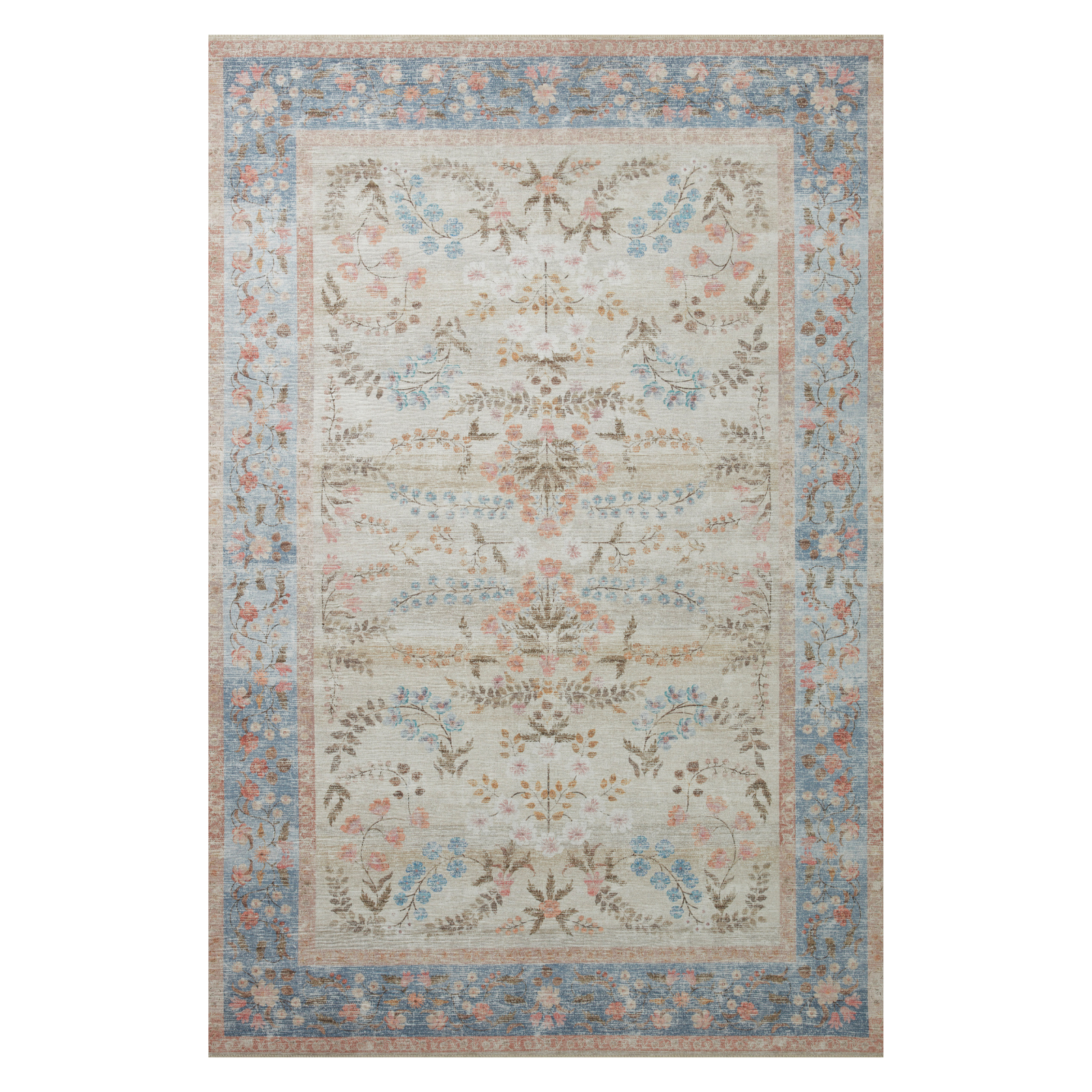 Rifle Paper Co. x Loloi Palais Lt. Blue Rug 2-patterned rugs Loloi