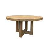 Harrison Round Dining Table 5-VINTAGE -table hauer market Natural