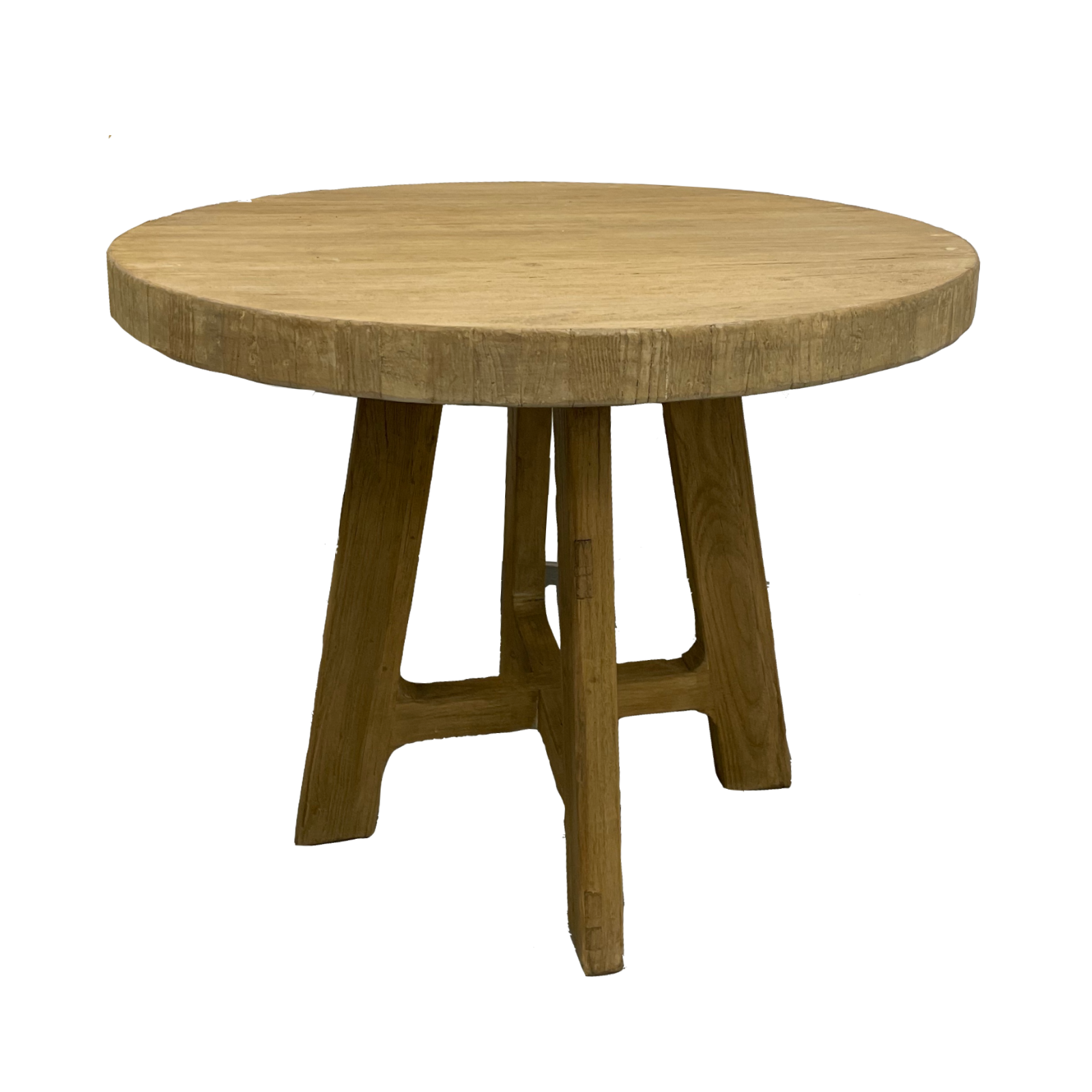 Lennon Reclaimed Wood Round Dining Table 5-VINTAGE -table Hauer Market