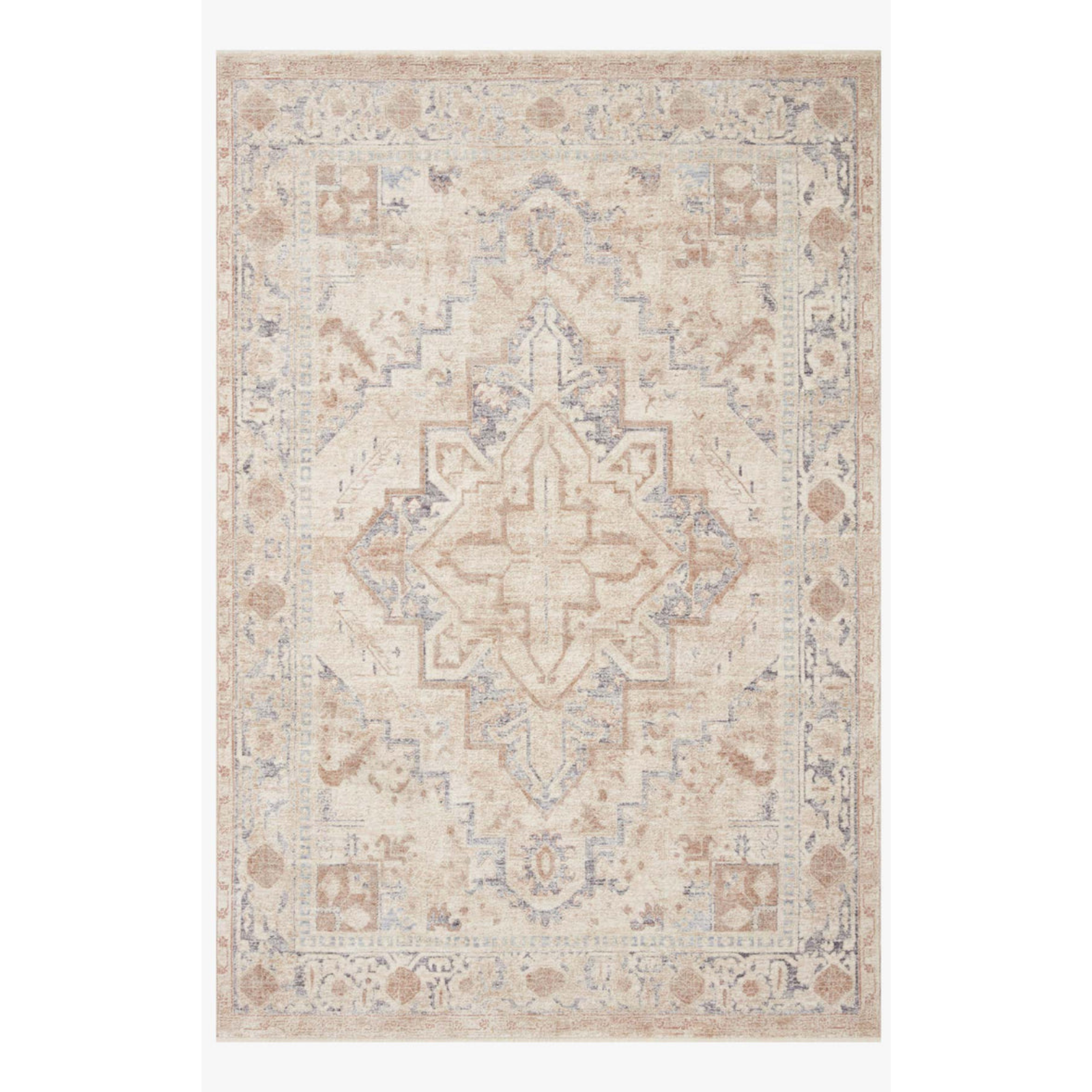 Loloi Carlisle Beige / Slate Rug RUGS - vintage inspired Loloi