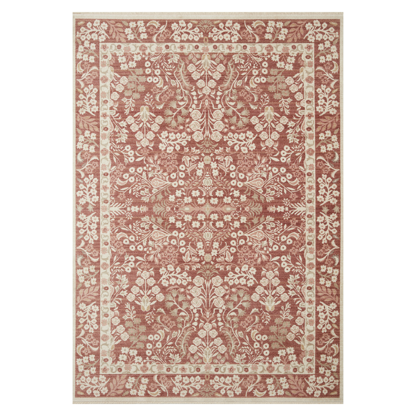 Rifle Paper Co. X Loloi/ Holland Lotte Crimson Rug 1-RUGS-patterned Loloi