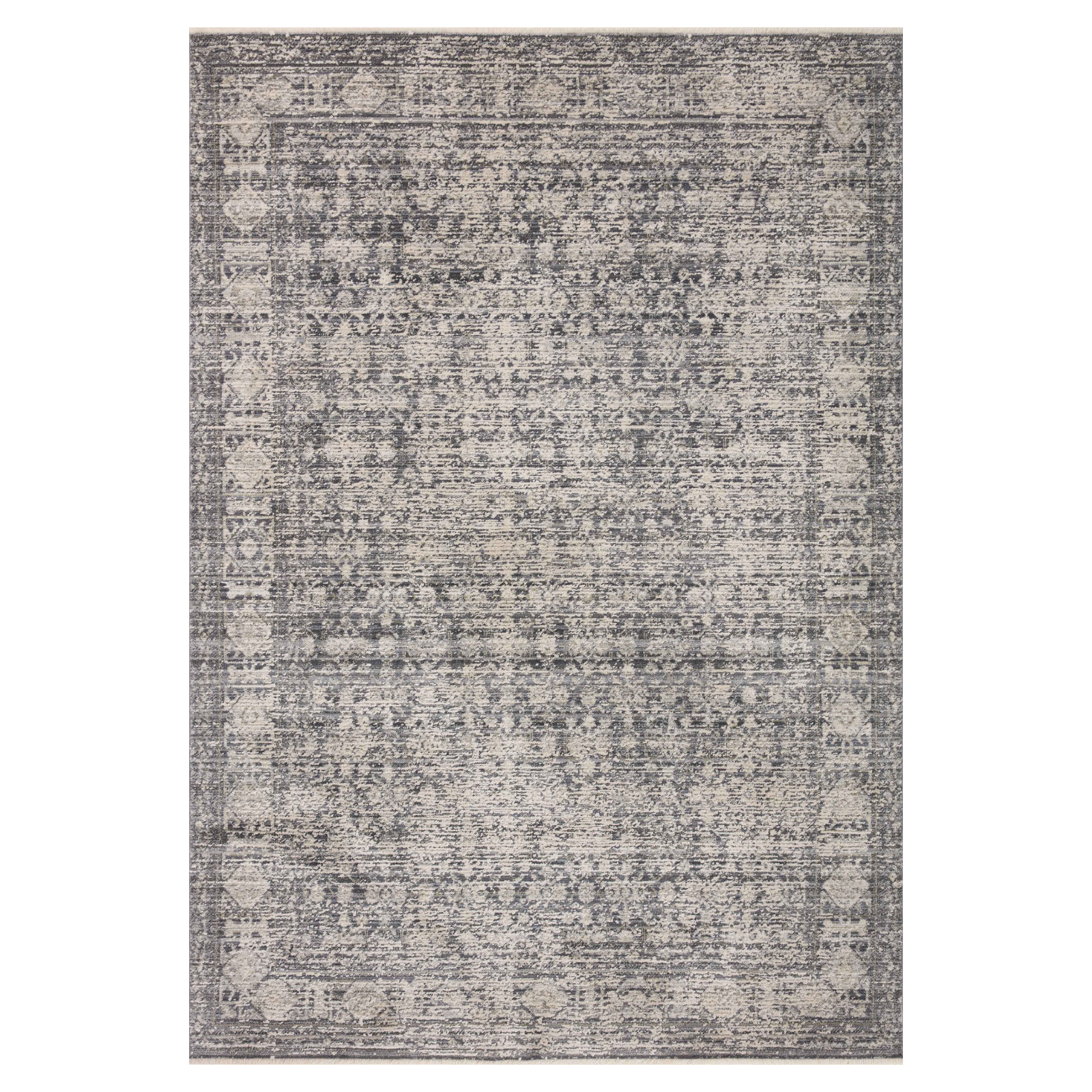 Amber Lewis x Loloi Alie Charcoal / Dove 0-patterned rugs Loloi