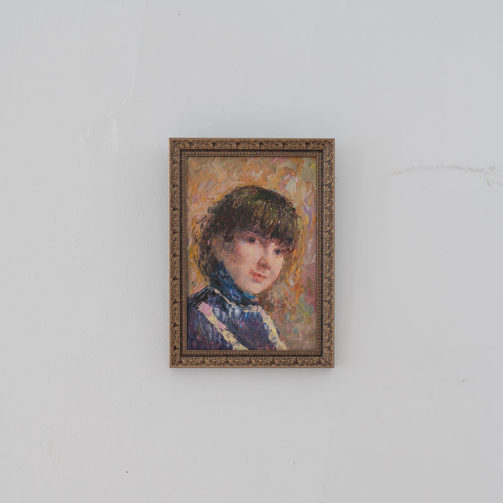 "Young Woman Portrait" Vintage Painting ARTWORK - vintage painting Rug & Weave Art