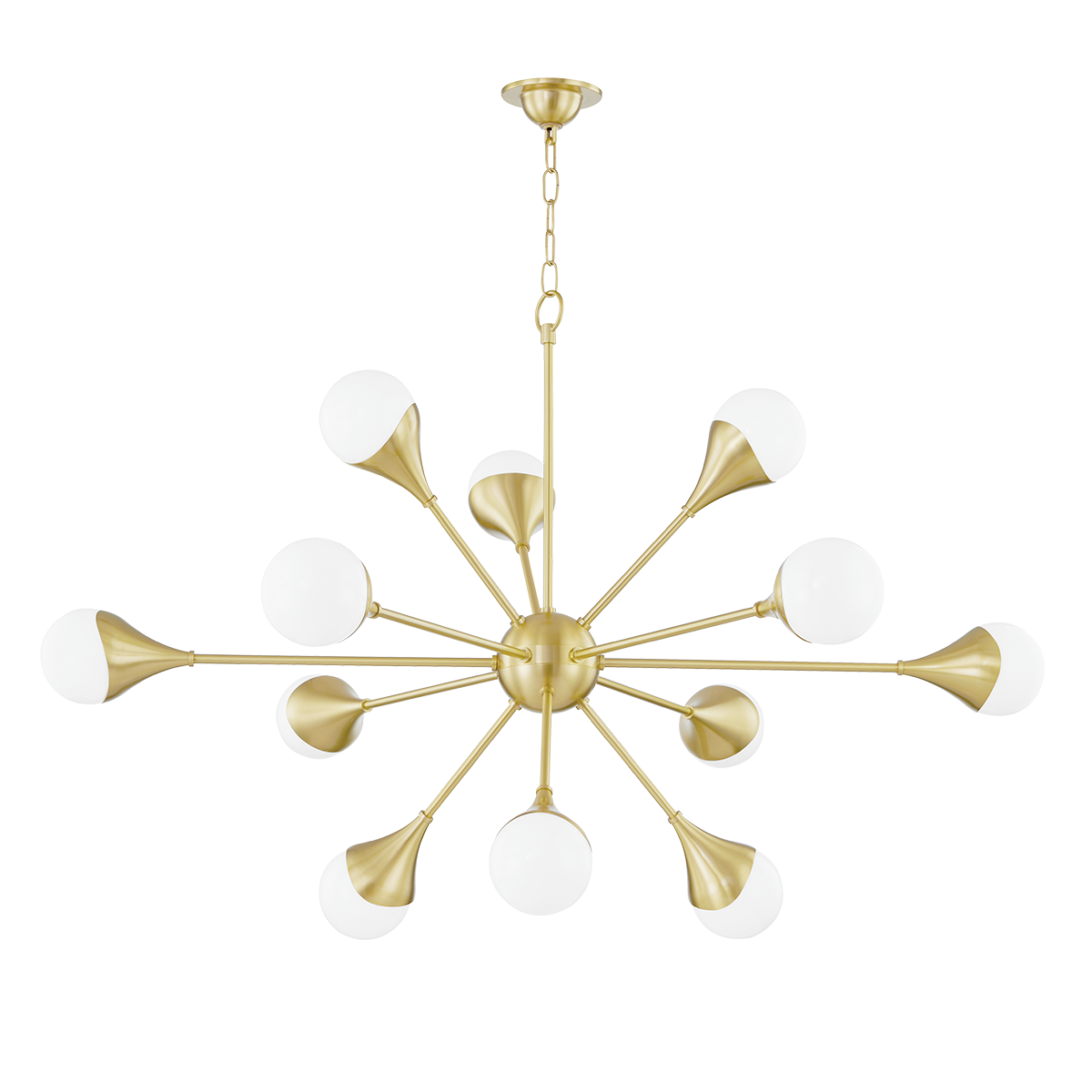 Ariana Chandelier LIGHTING - chandelier Hudson Valley Lighting Aged Brass