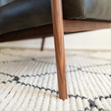 Chris Loves Julia x Loloi Alice Cream / Charcoal Diamond Rug RUGS - patterned Loloi