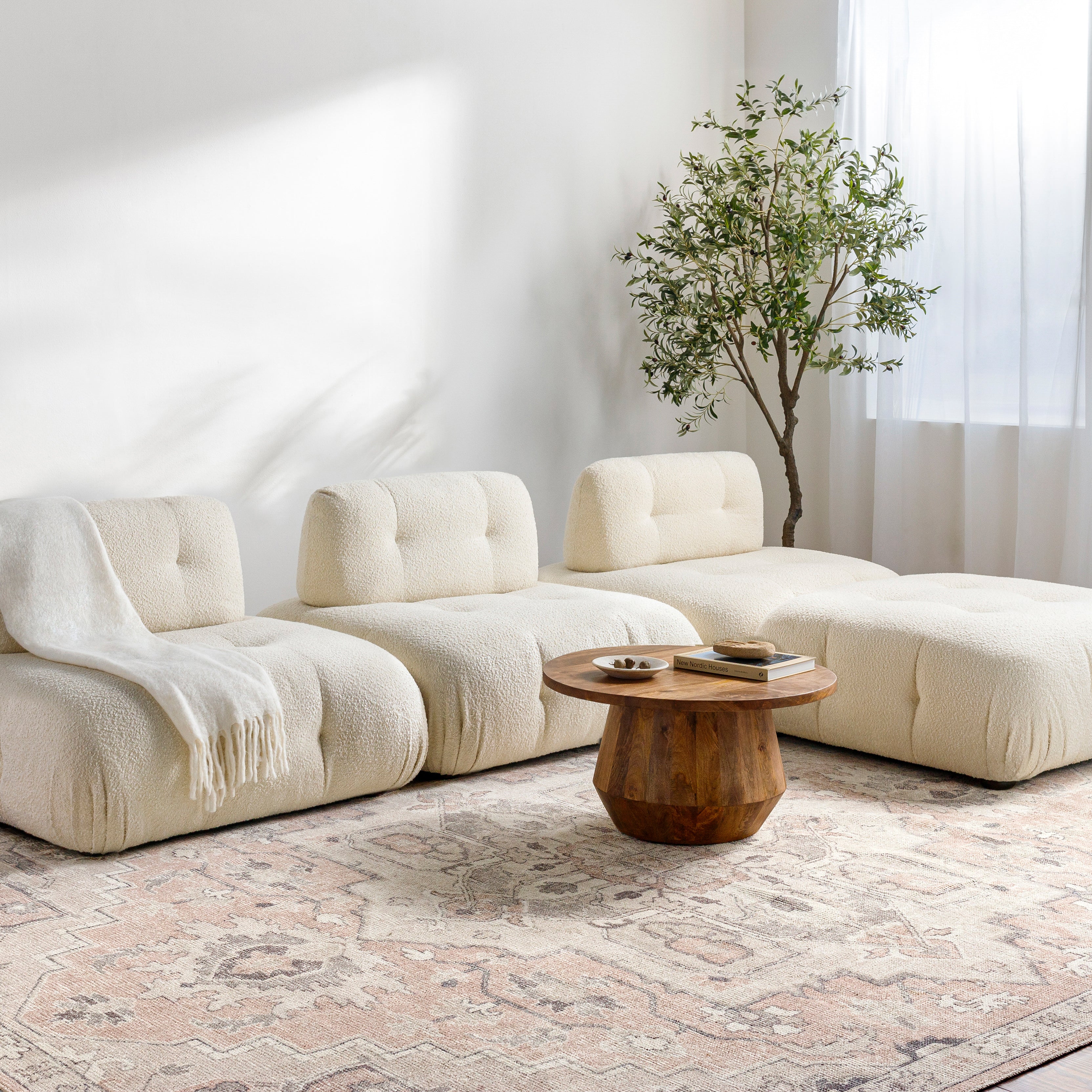 Becki Owens Elle Blush Rug 0-RUGS-patterned Surya