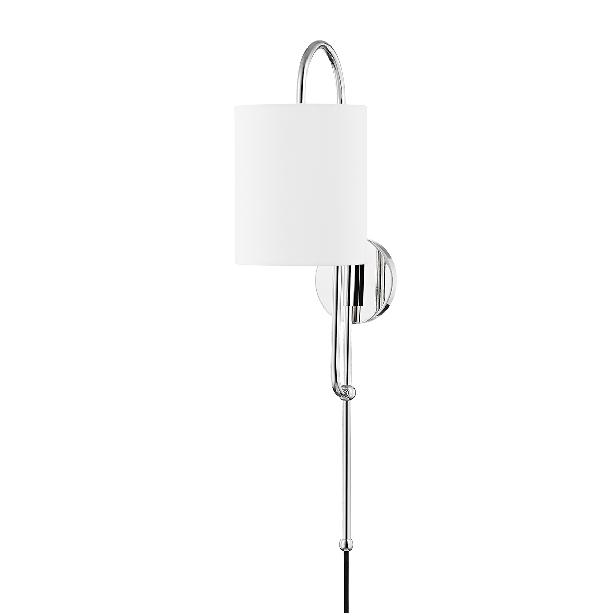 Caroline Plug-in Sconce LIGHTING - sconce Hudson Valley Lighting Polished Nickel
