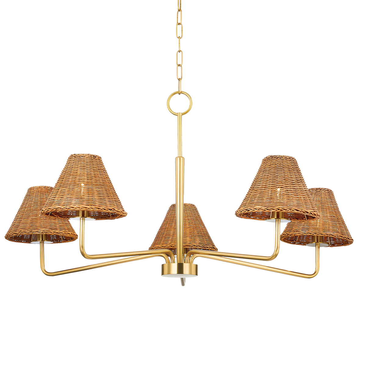 Issa Chandelier LIGHTING - chandelier Hudson Valley Lighting Brass