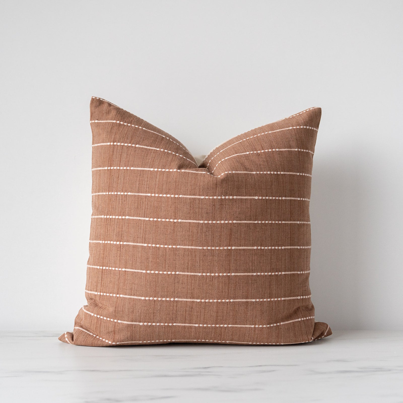 Hazelnut Woven Pillow Cover 1 - PILLOWS - Thai - neutral Rug & Weave Pillows 20" x 20"