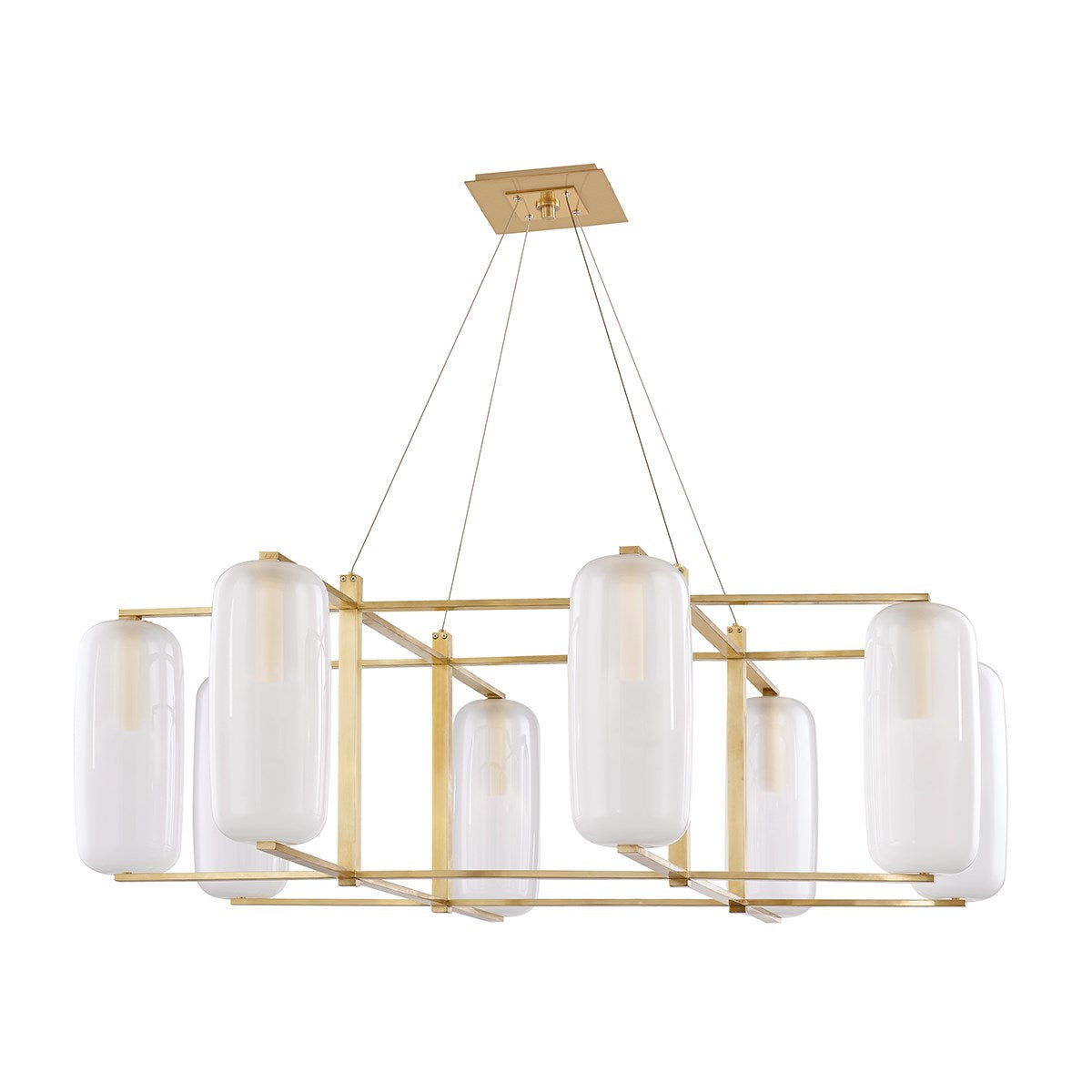 Pebble Chandelier LIGHTING - chandelier Hudson Valley Lighting Aged Brass