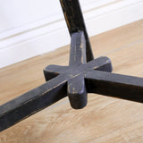 Dobbie Reclaimed Elm Wood Side Table - Black 5-VINTAGE-end table Hauer Market