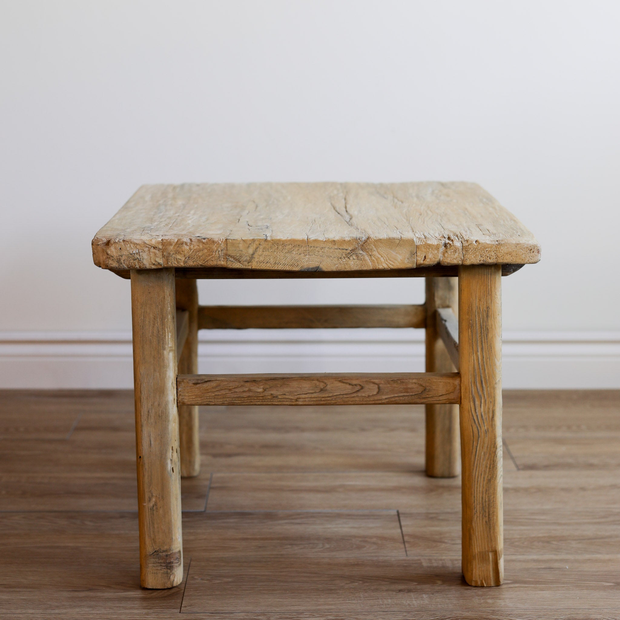 Drew Reclaimed Wood Side Table 5-VINTAGE-end table Hauer Market Natural